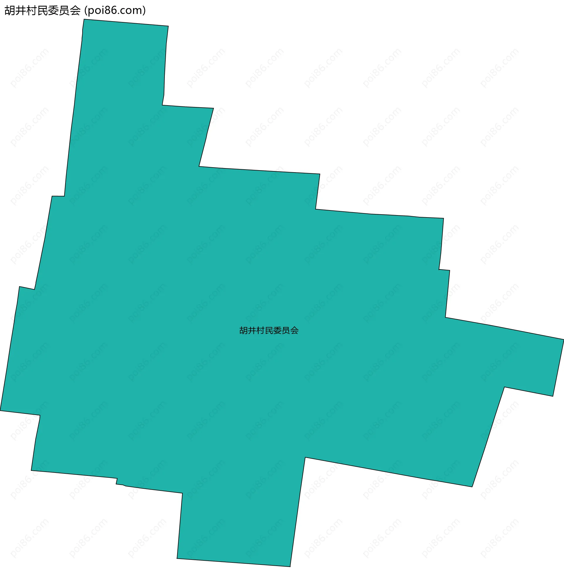 胡井村民委员会边界地图