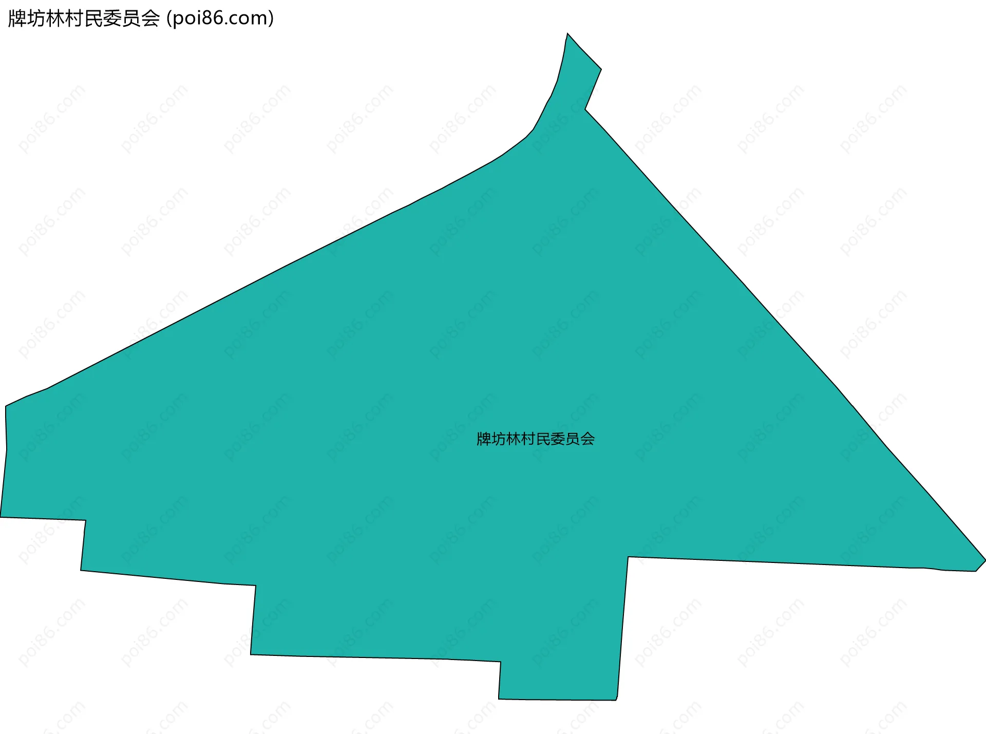 牌坊林村民委员会边界地图