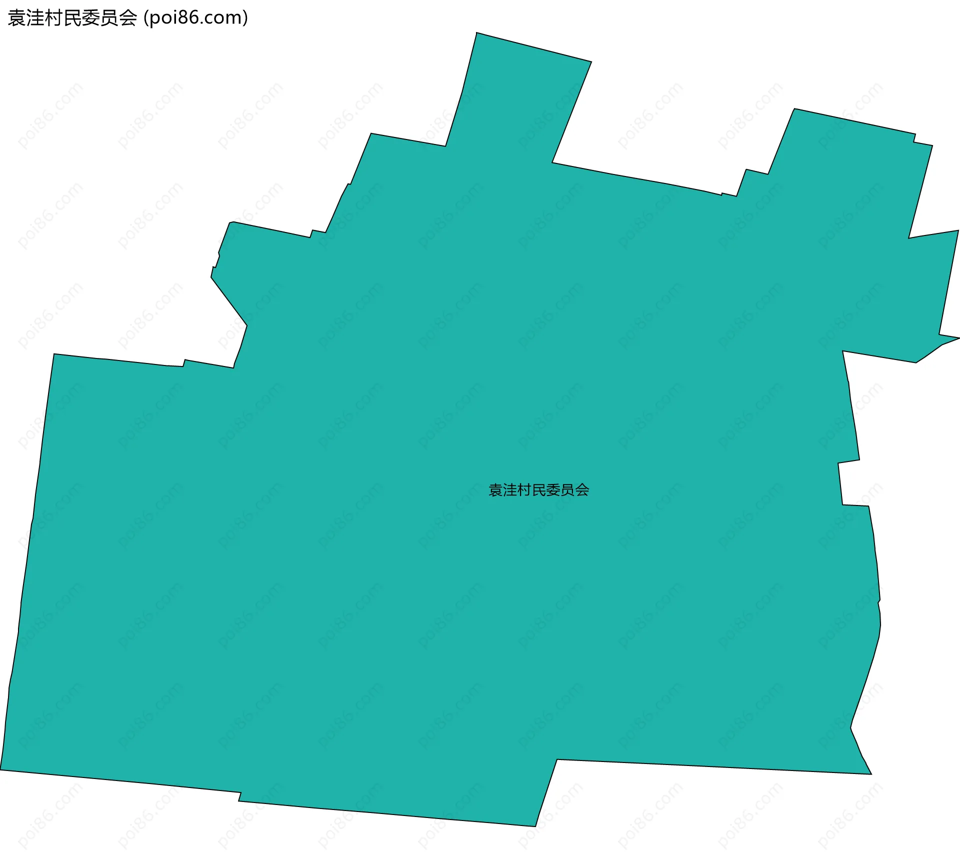 袁洼村民委员会边界地图