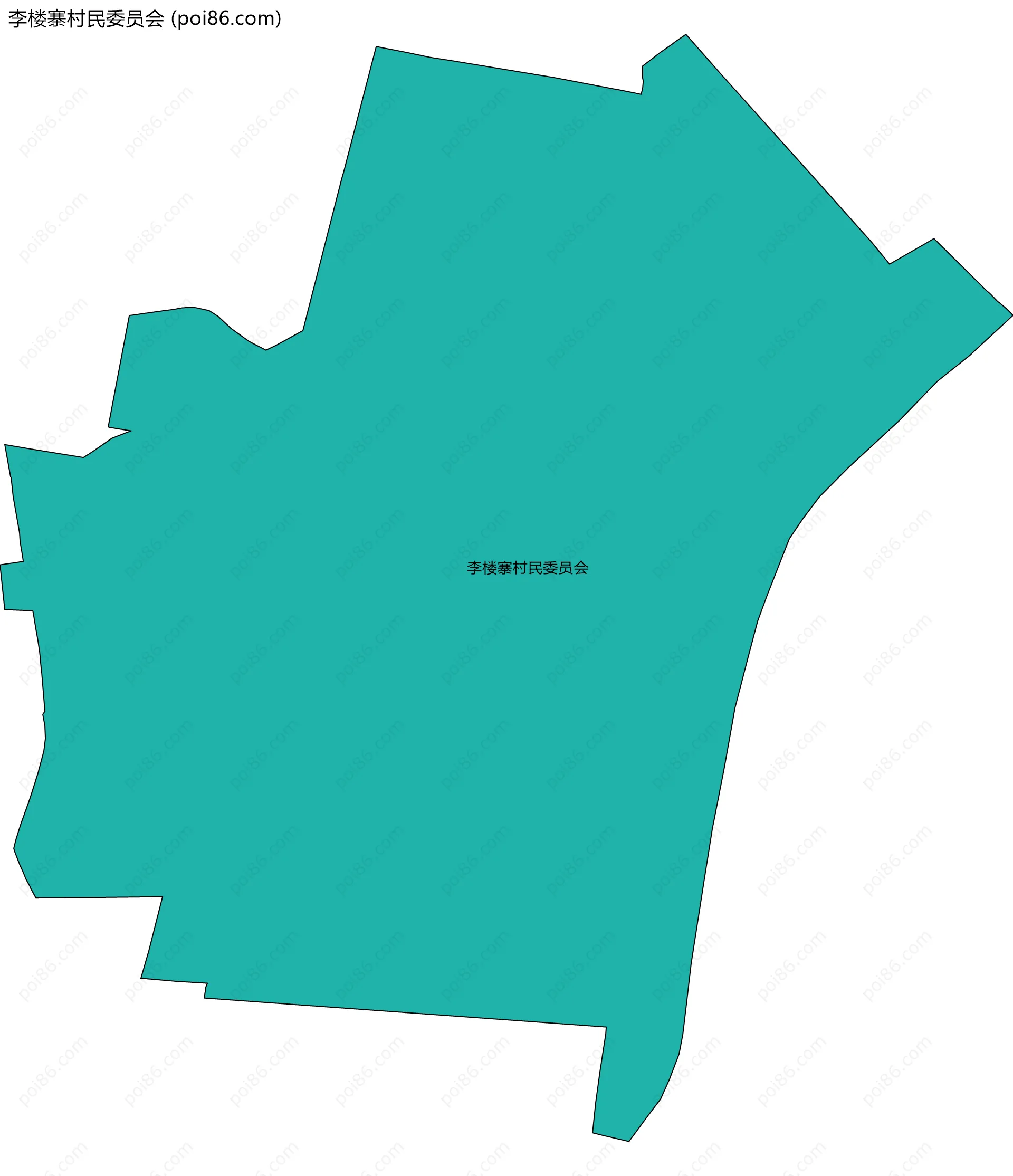 李楼寨村民委员会边界地图