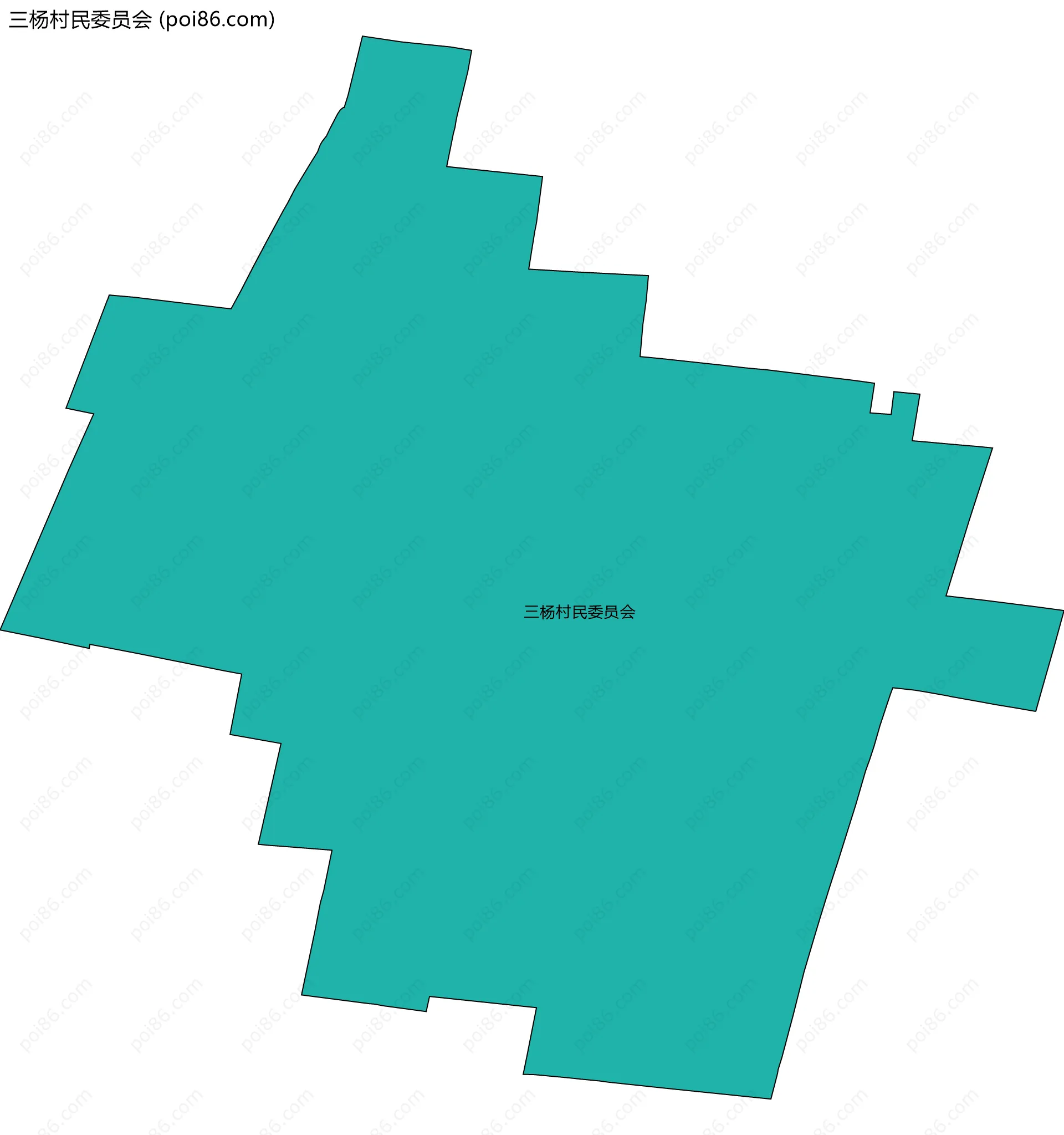 三杨村民委员会边界地图