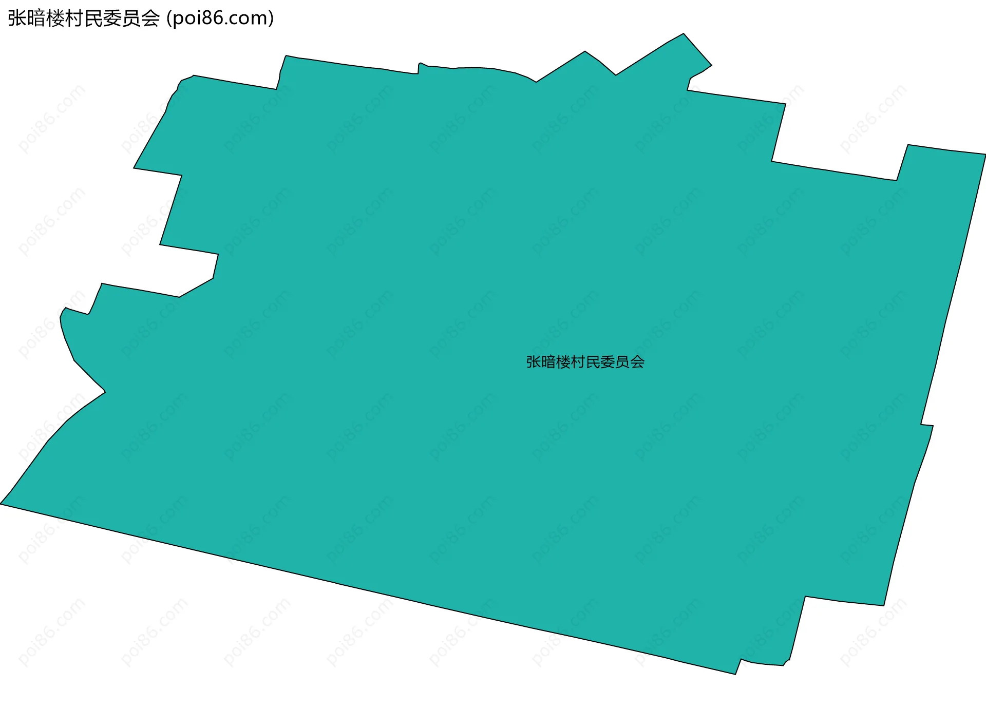 张暗楼村民委员会边界地图