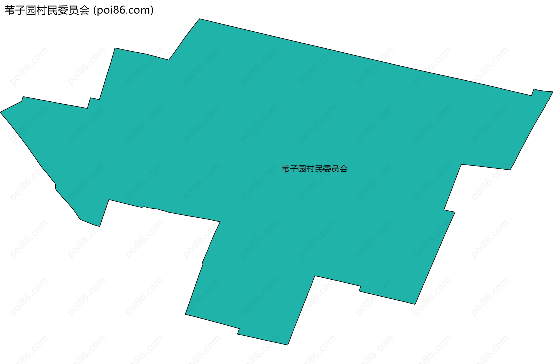 苇子园村民委员会边界地图