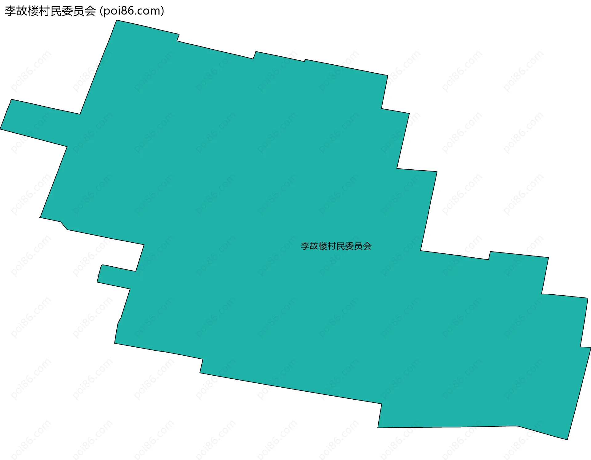 李故楼村民委员会边界地图