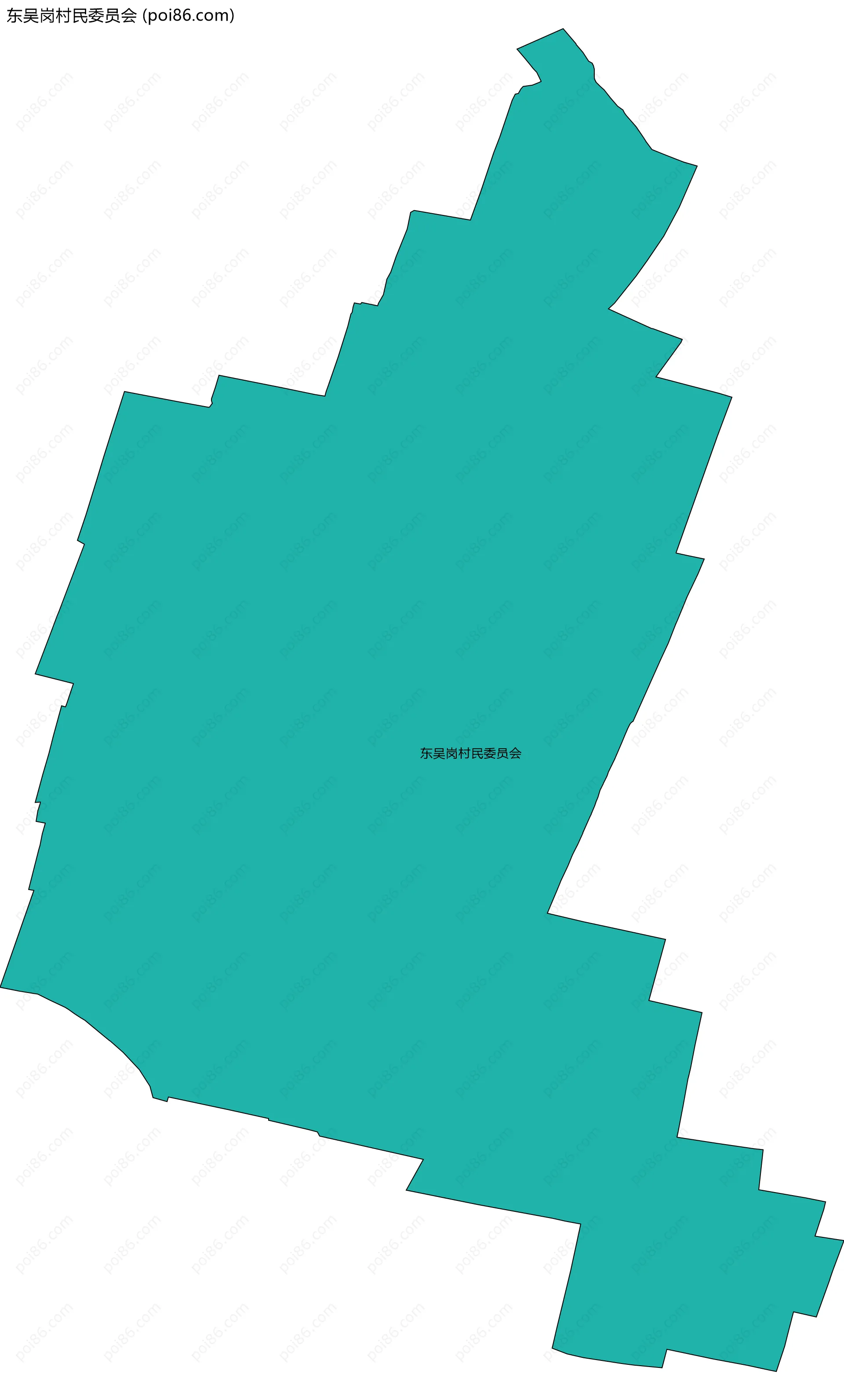 东吴岗村民委员会边界地图
