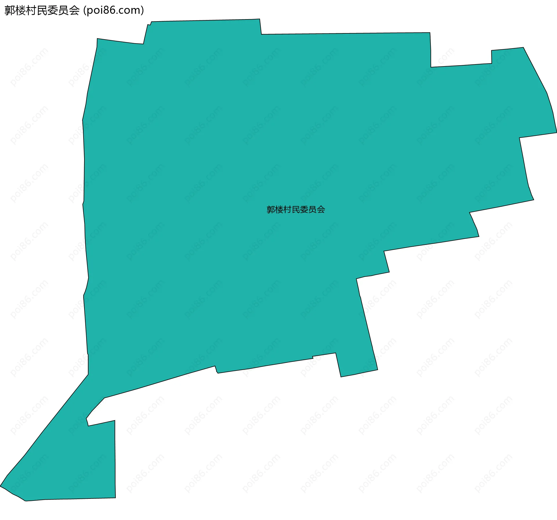 郭楼村民委员会边界地图
