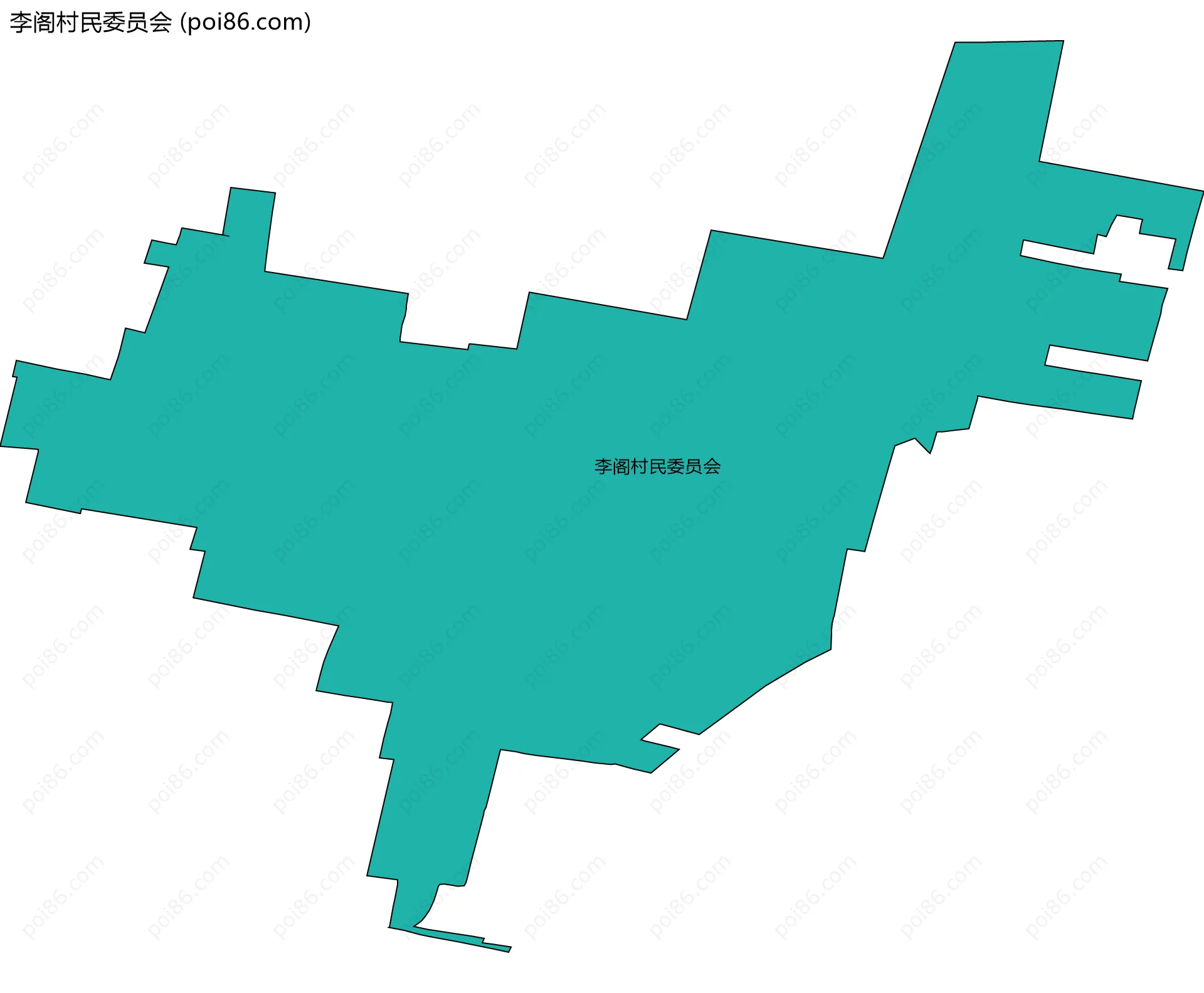 李阁村民委员会边界地图