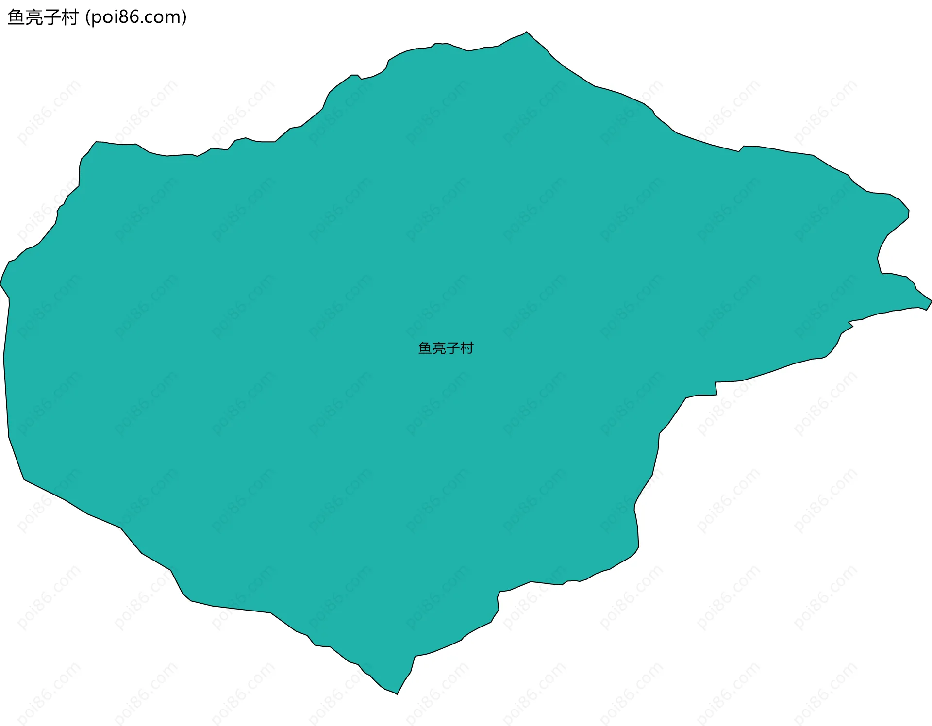 鱼亮子村边界地图