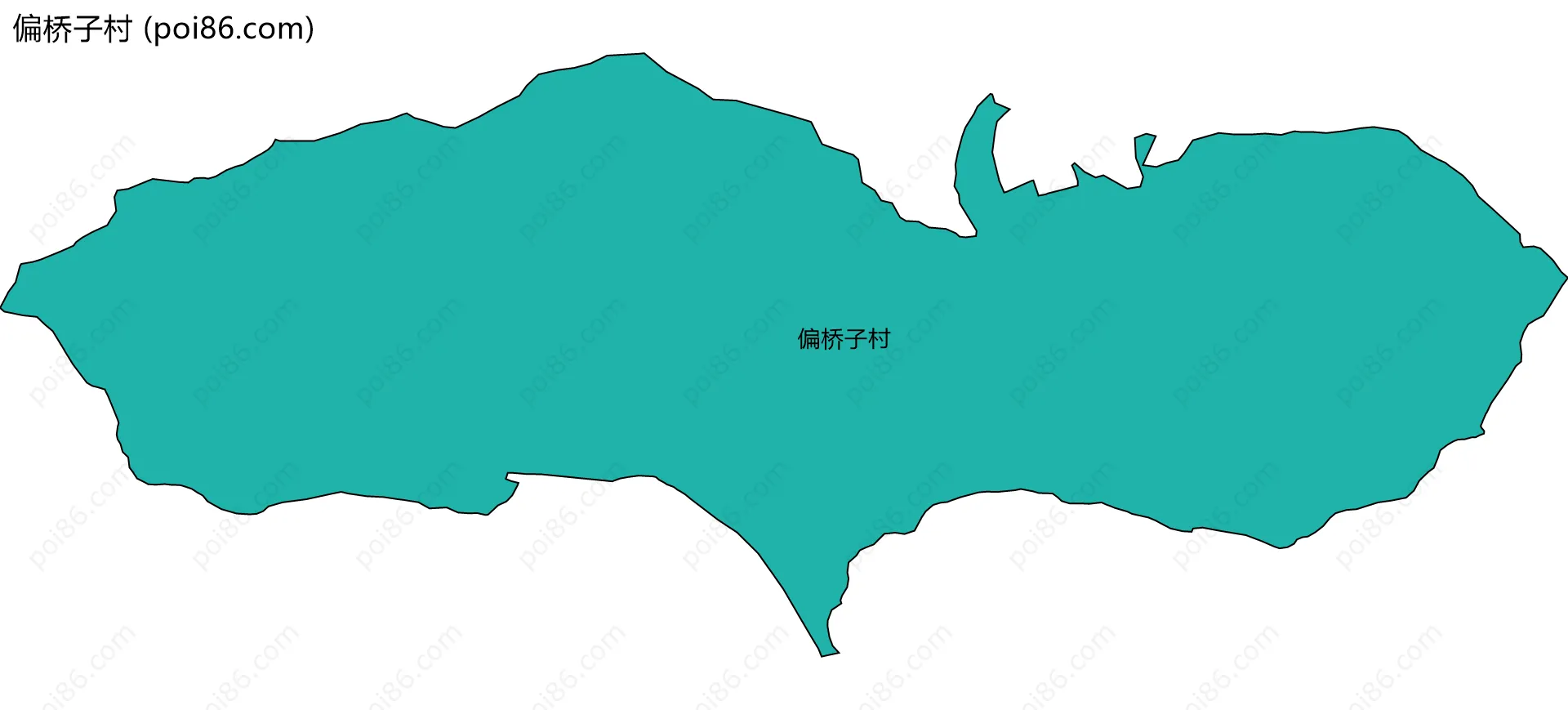 偏桥子村边界地图