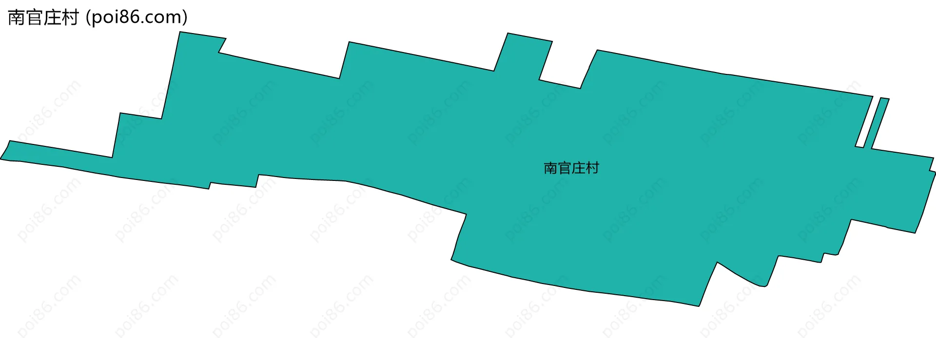南官庄村边界地图