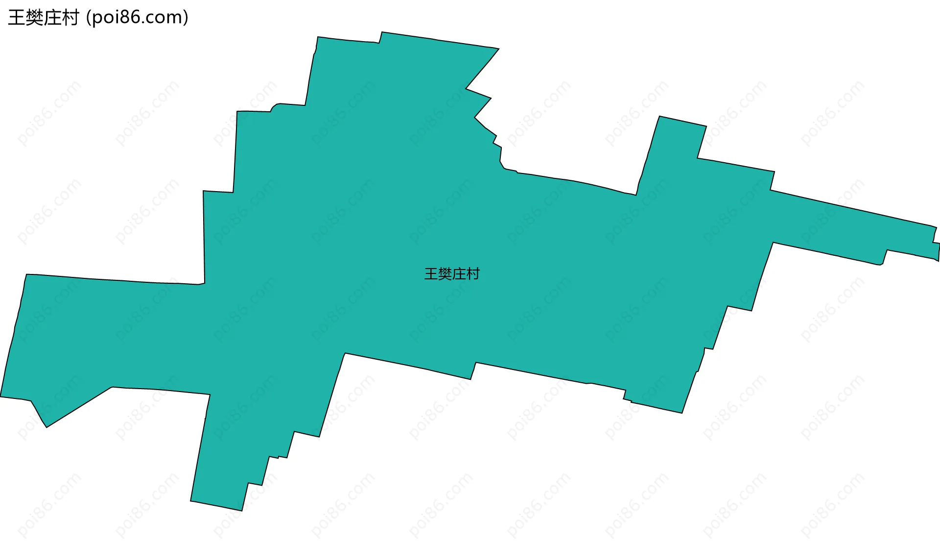 王樊庄村边界地图
