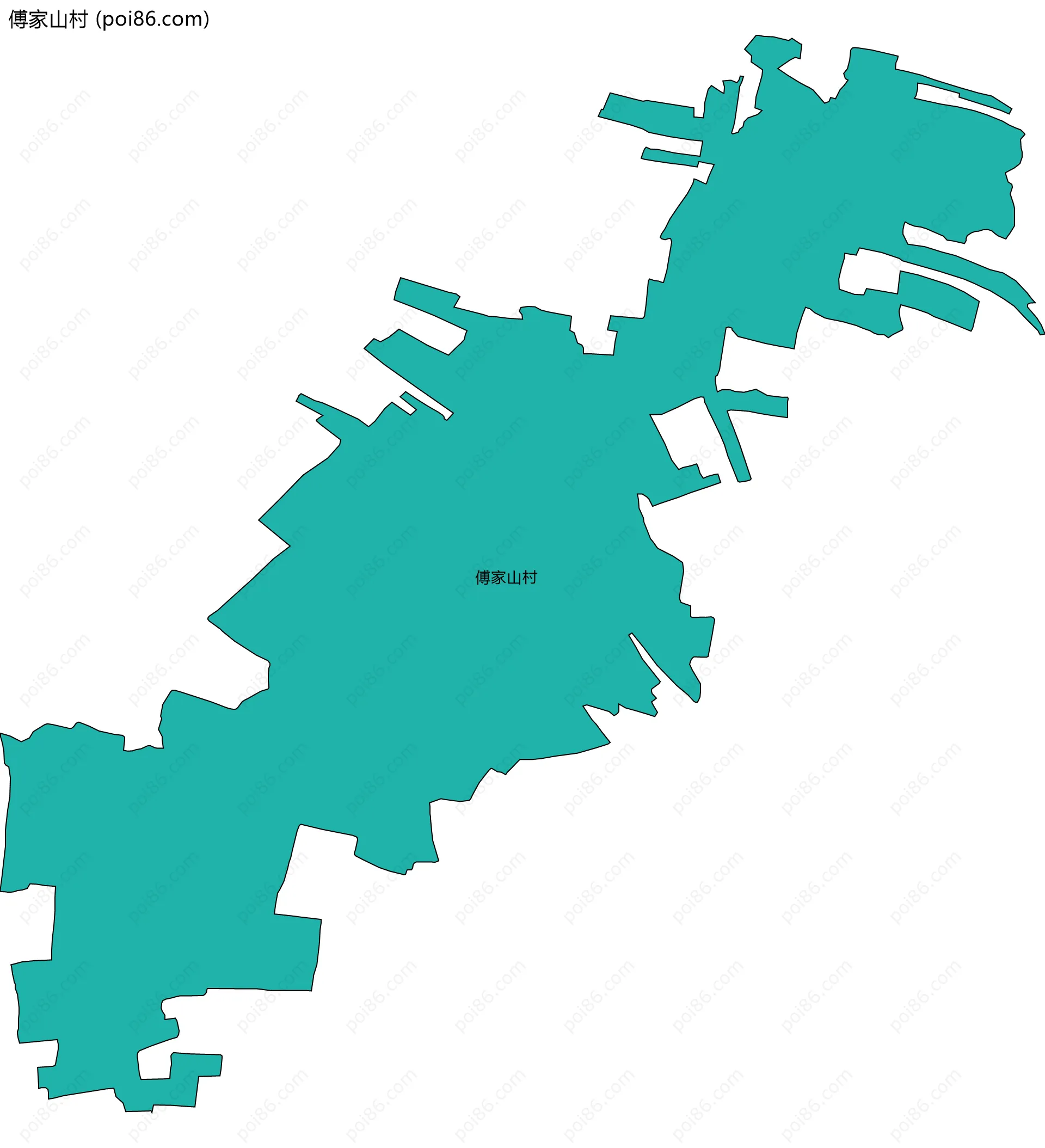 傅家山村边界地图