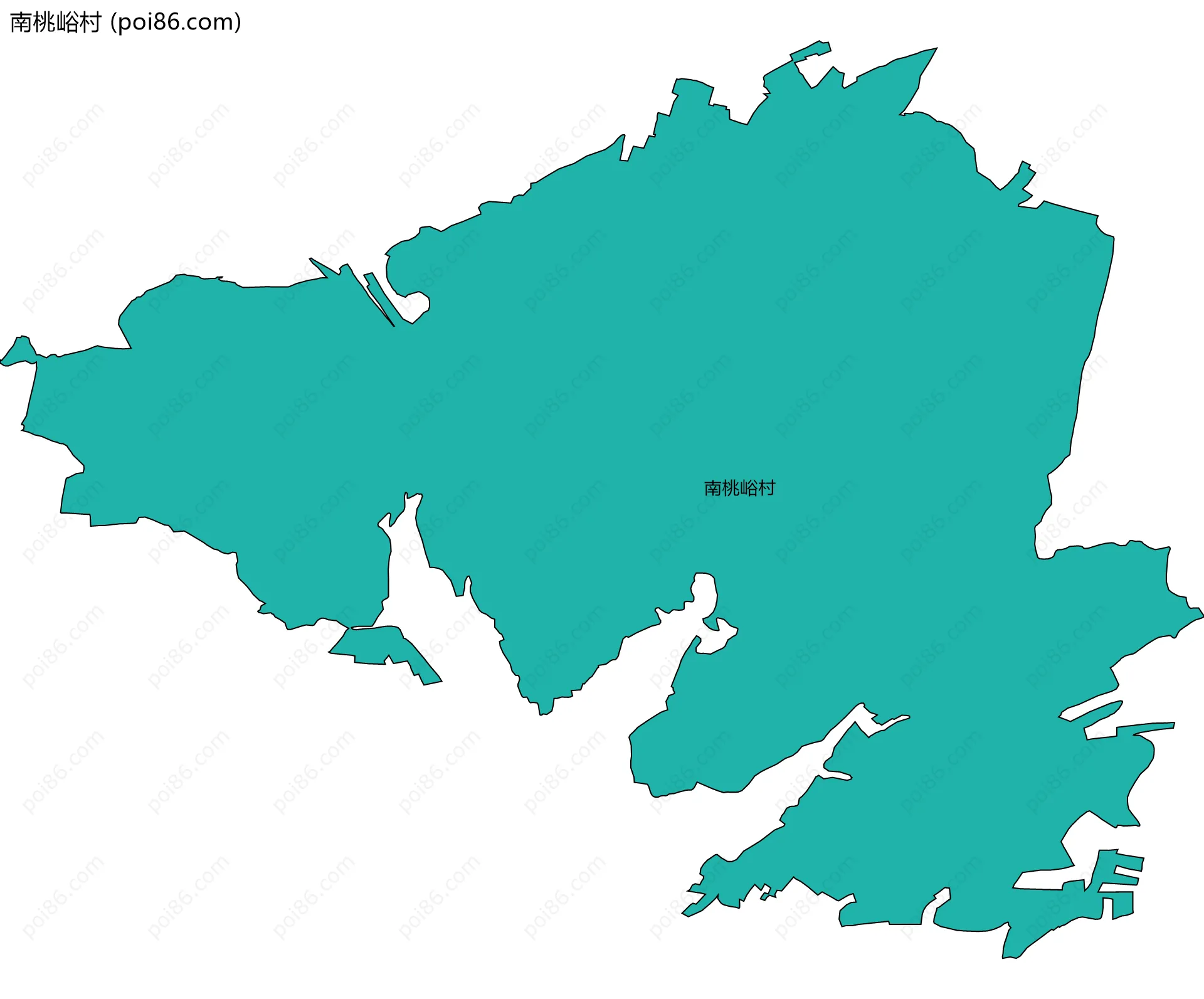 南桃峪村边界地图