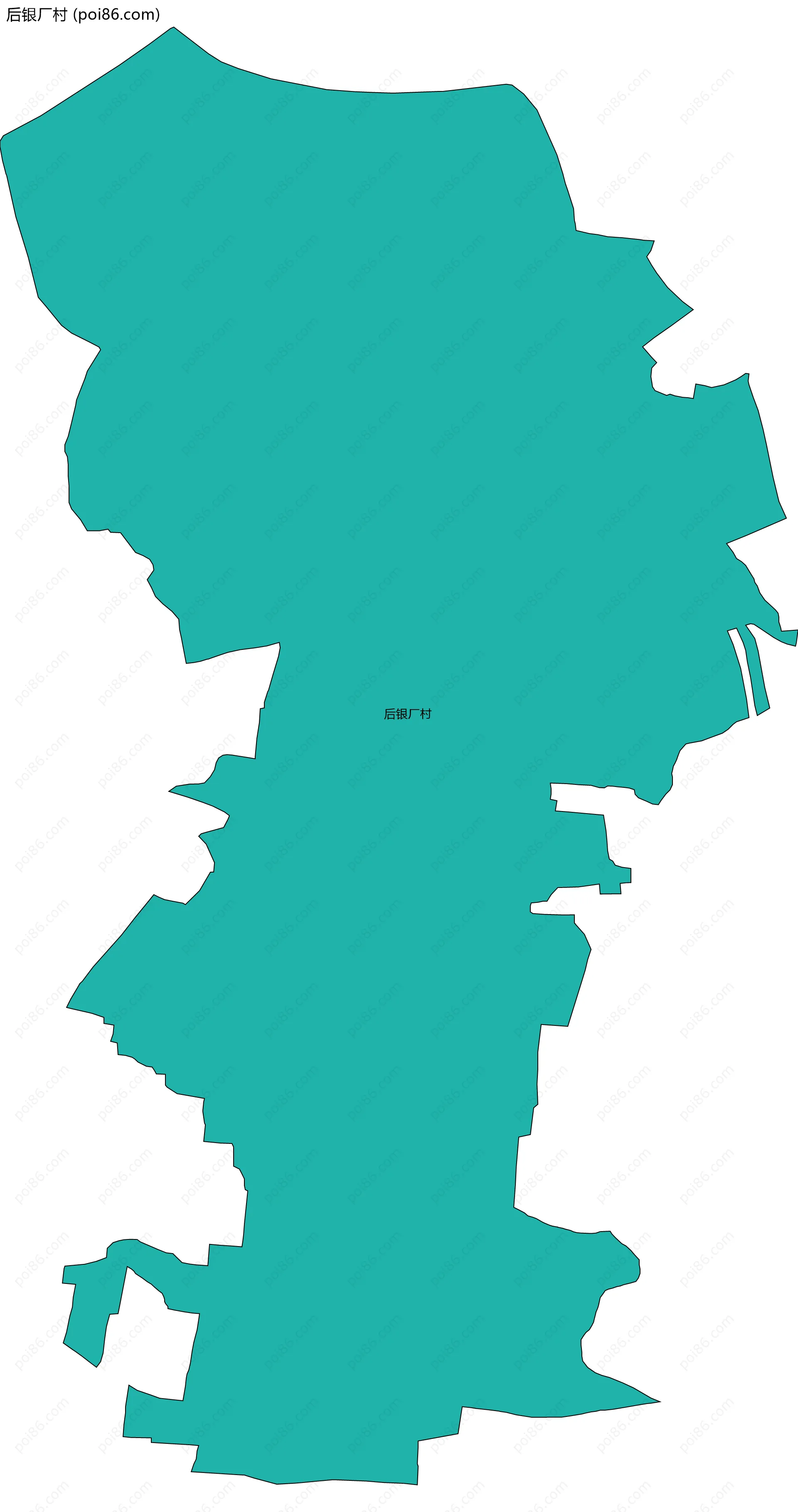 后银厂村边界地图