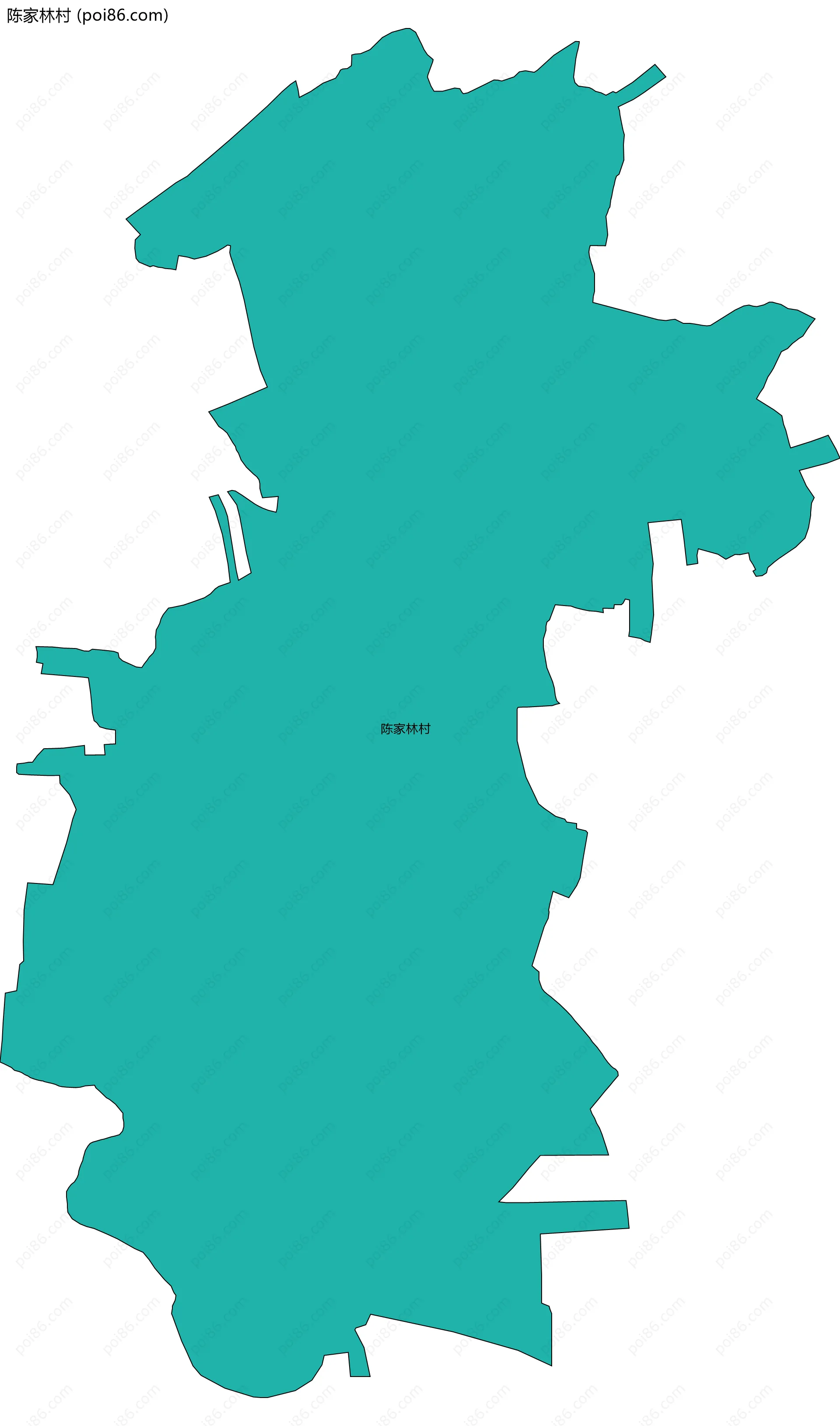 陈家林村边界地图