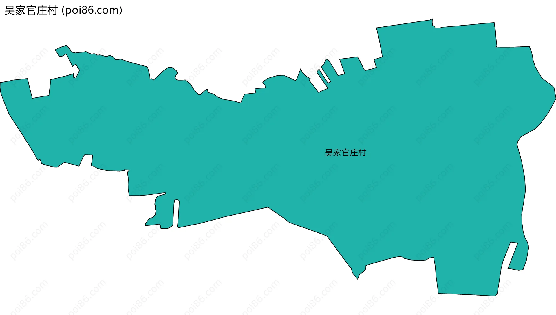 吴家官庄村边界地图