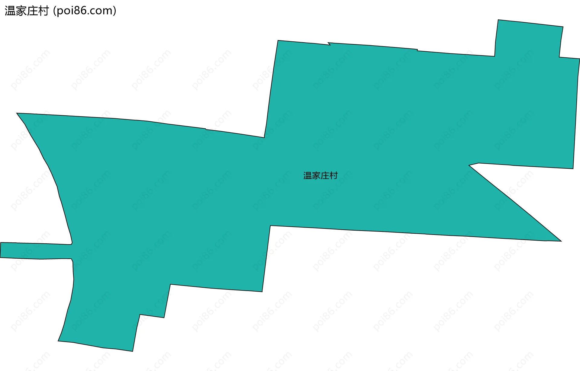 温家庄村边界地图
