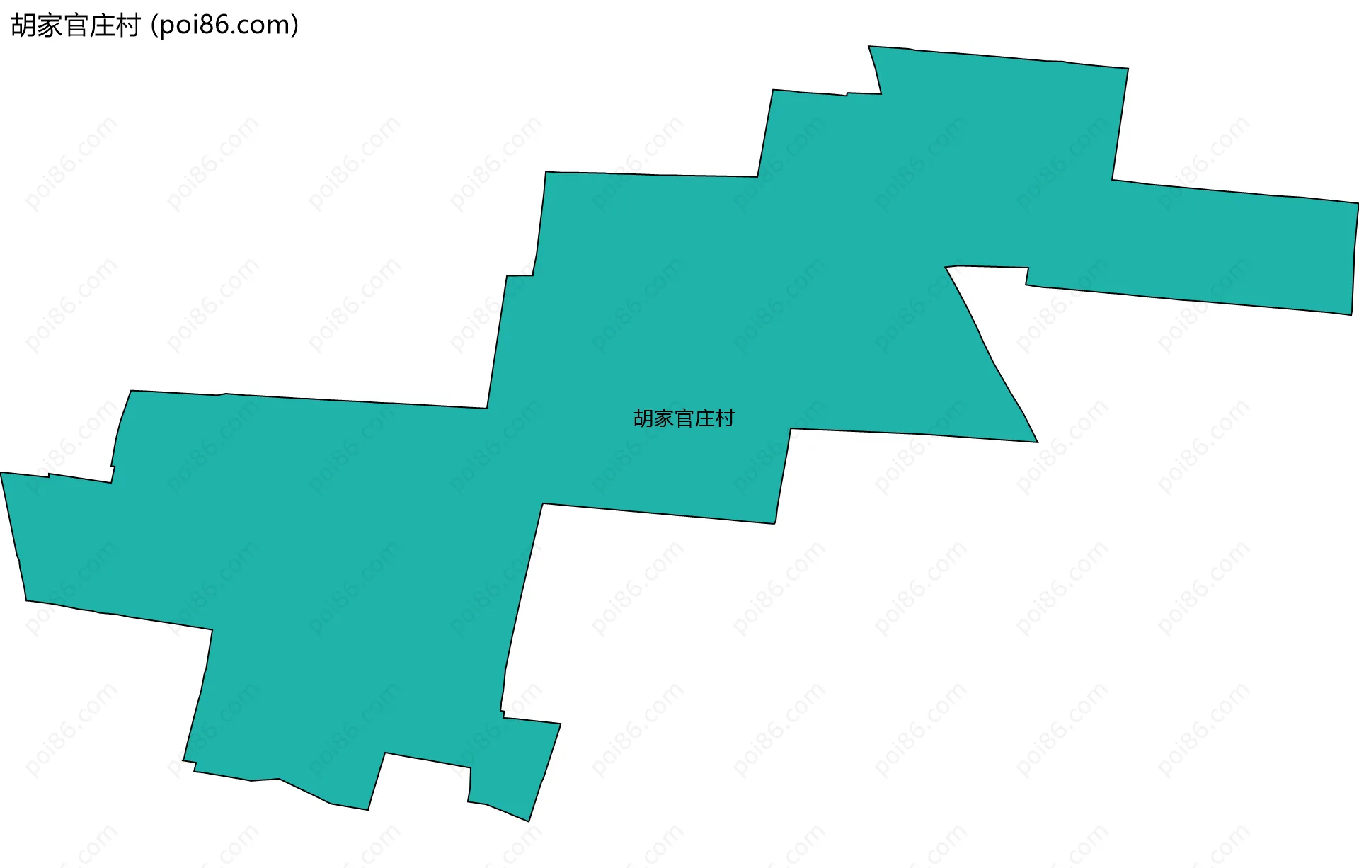 胡家官庄村边界地图