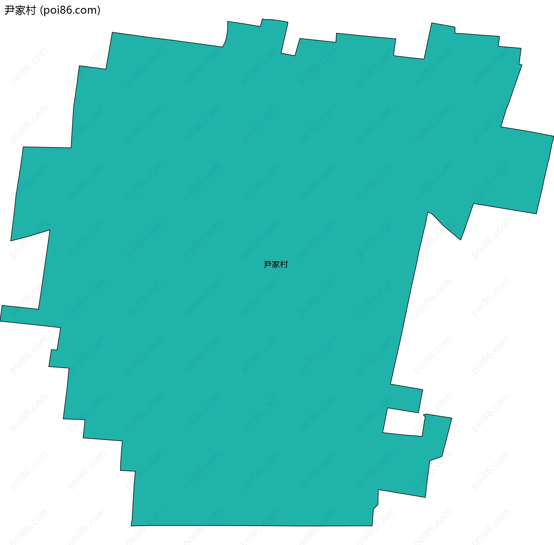 尹家村边界地图