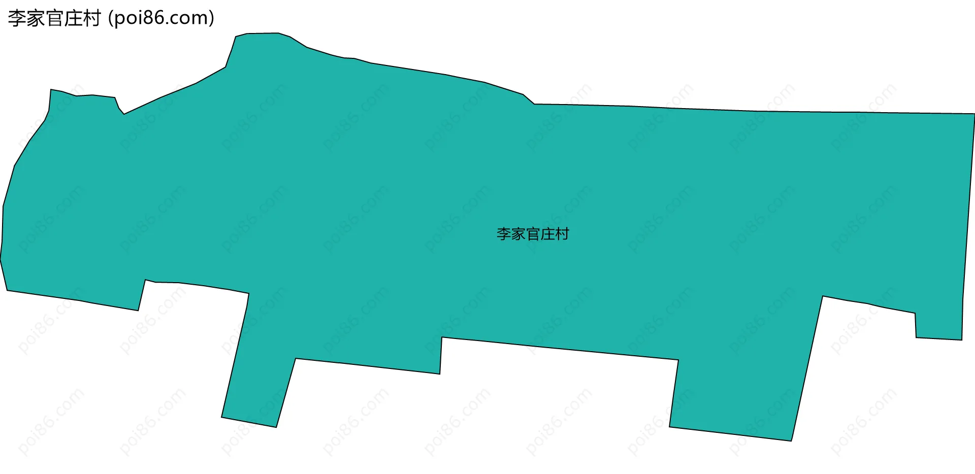 李家官庄村边界地图