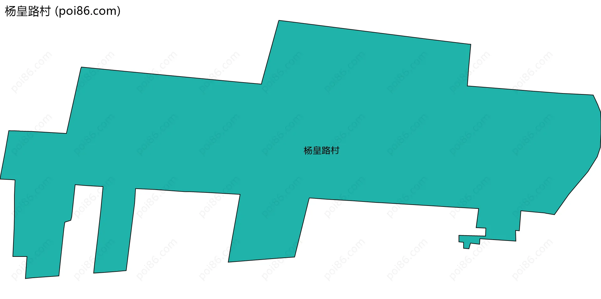 杨皇路村边界地图
