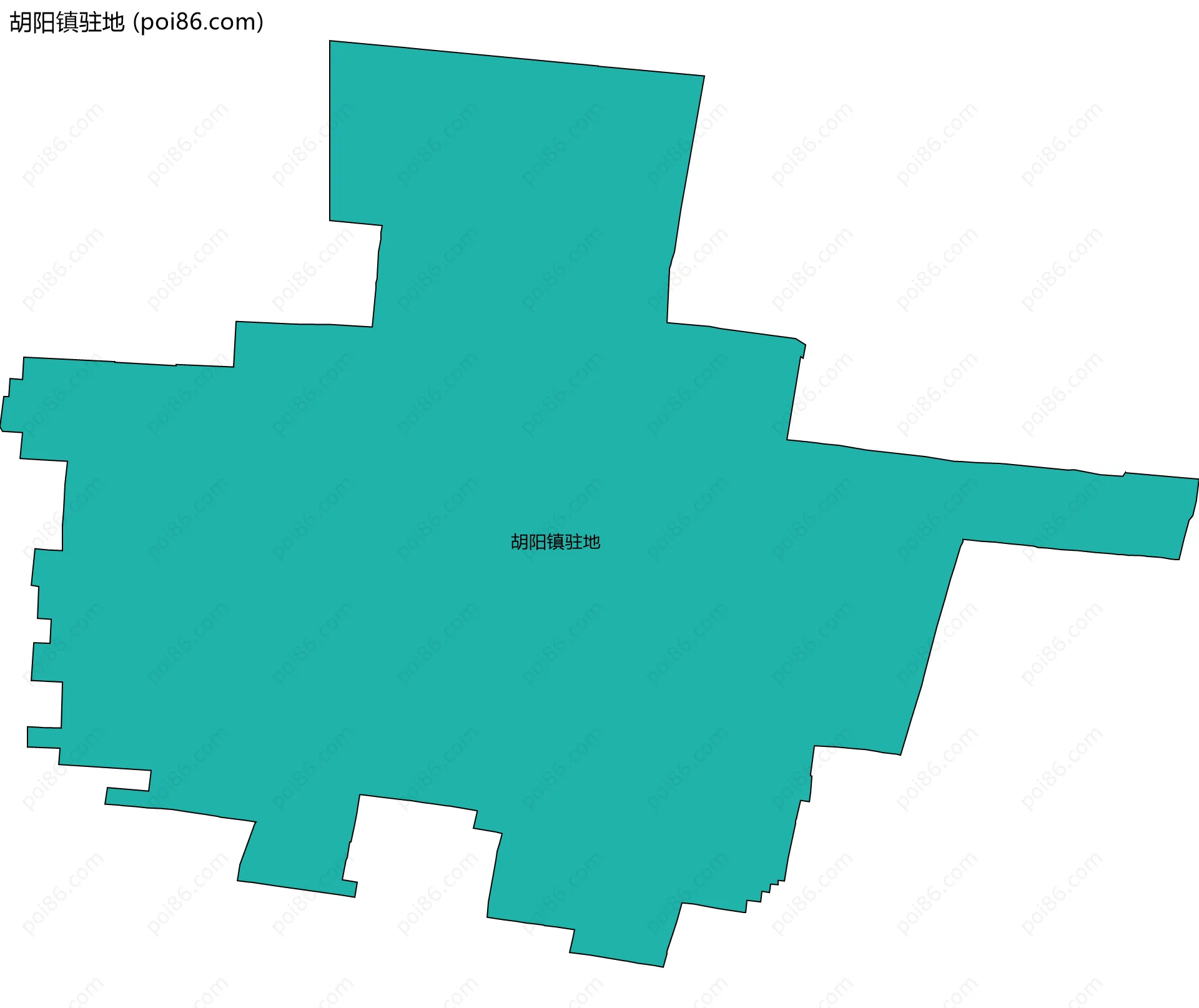 胡阳镇驻地边界地图