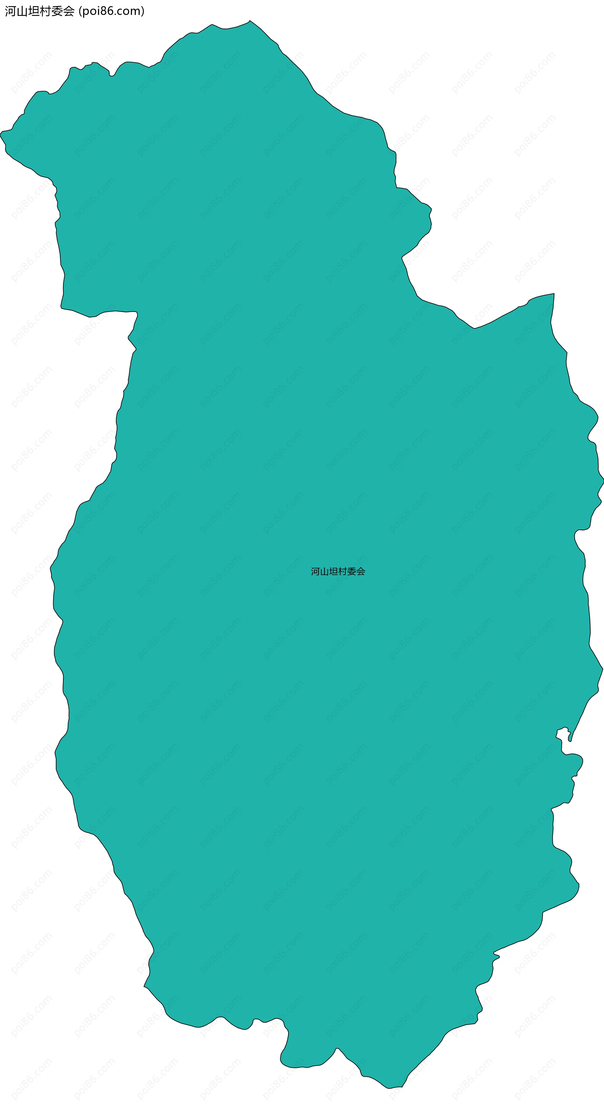 河山坦村委会边界地图