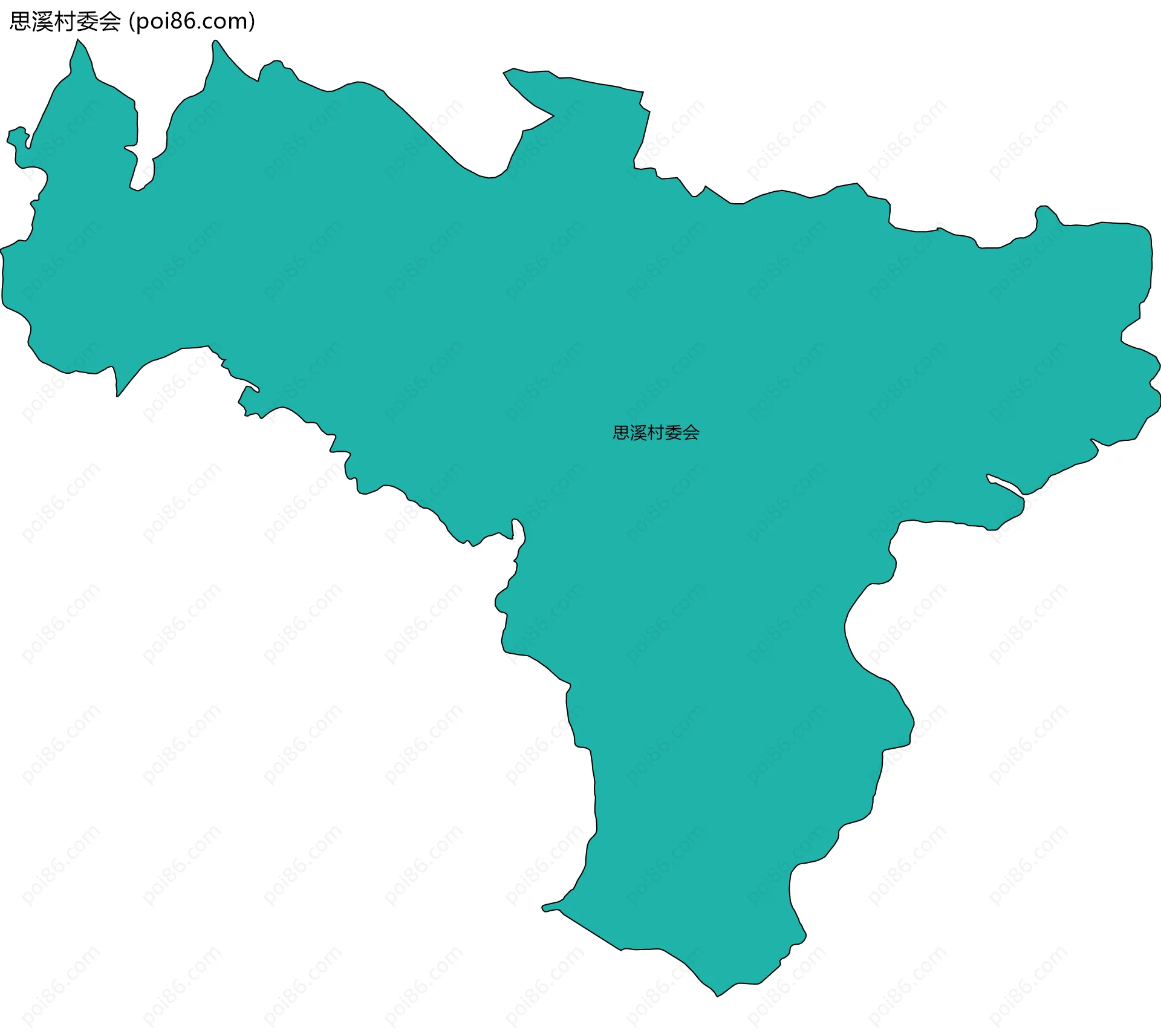 思溪村委会边界地图