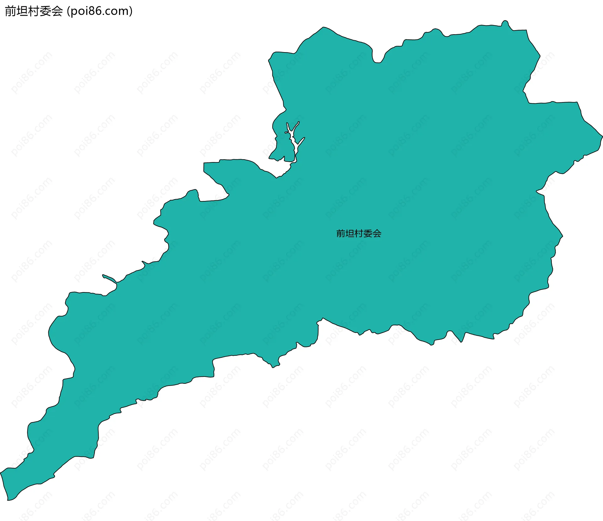前坦村委会边界地图
