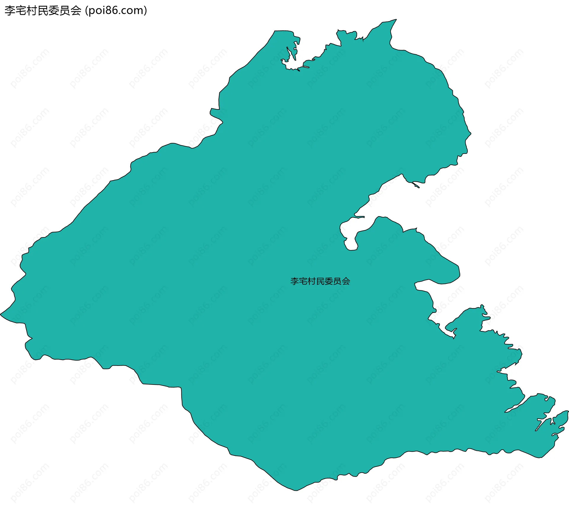 李宅村民委员会边界地图