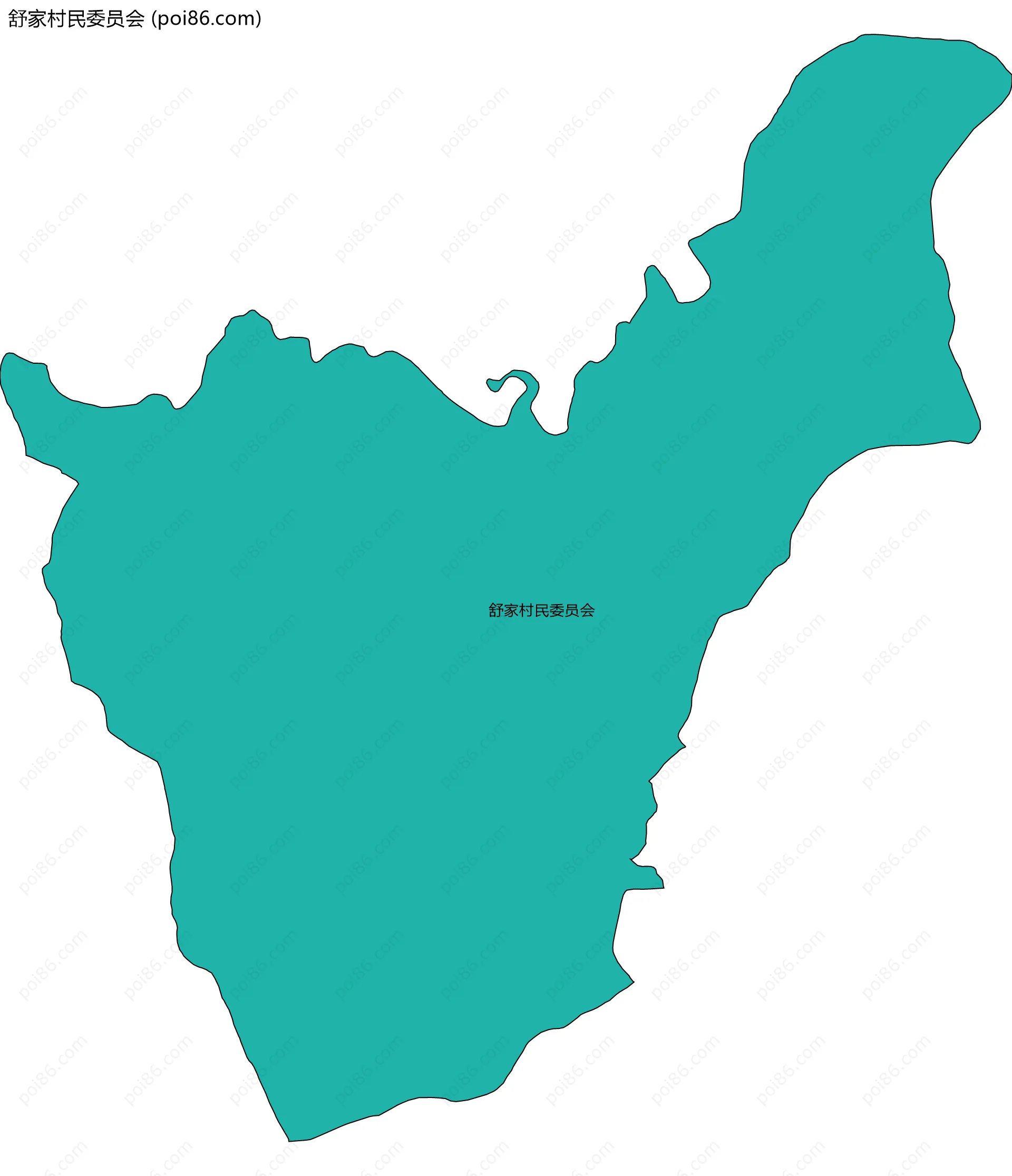 舒家村民委员会边界地图