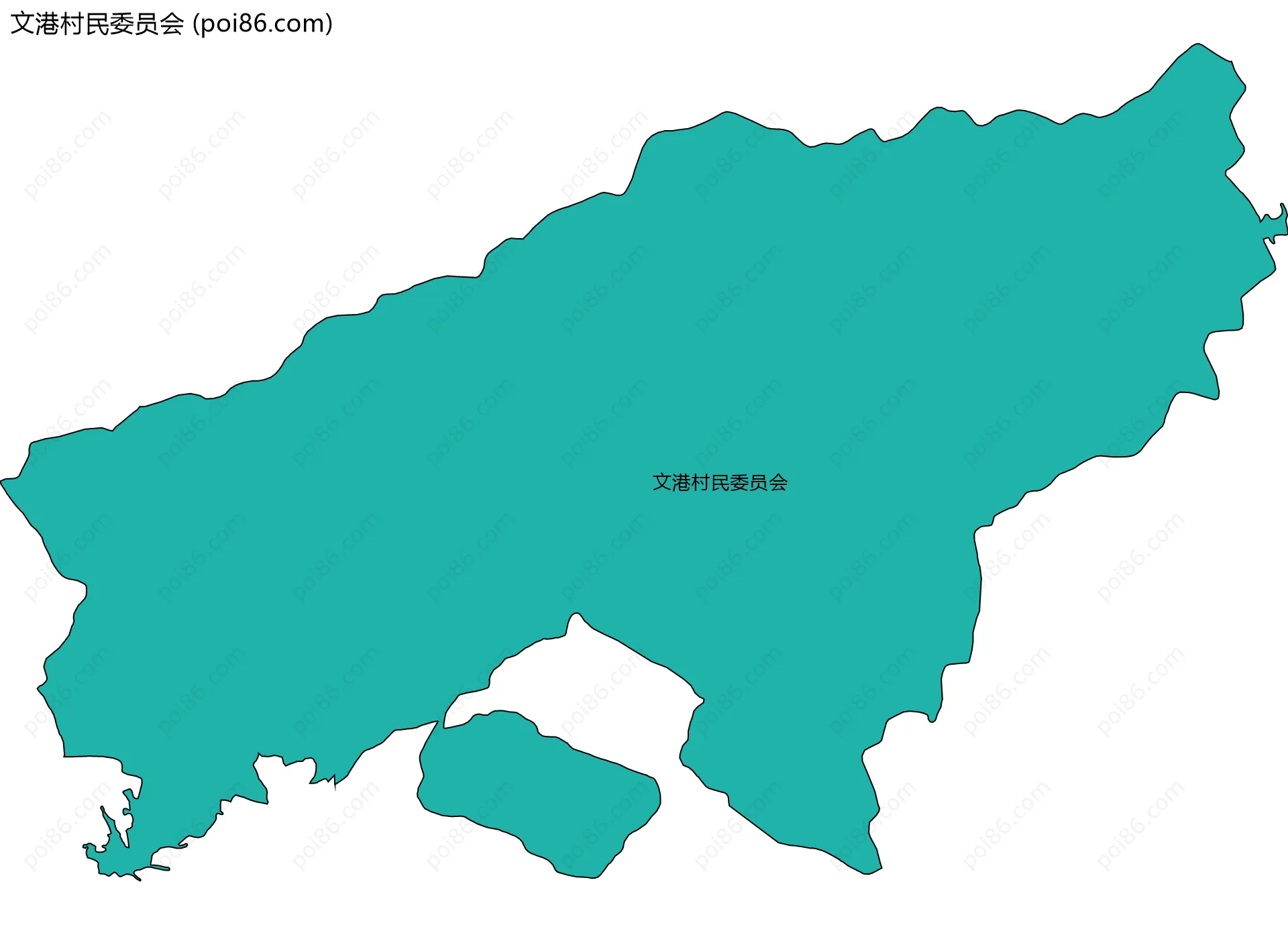 文港村民委员会边界地图