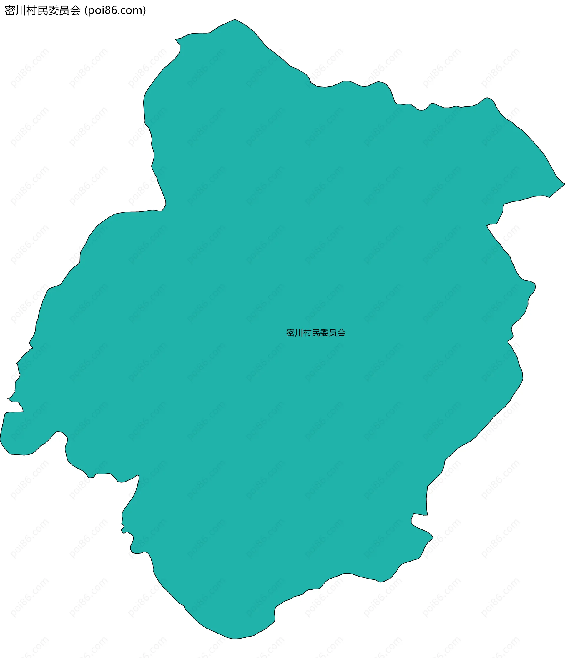 密川村民委员会边界地图