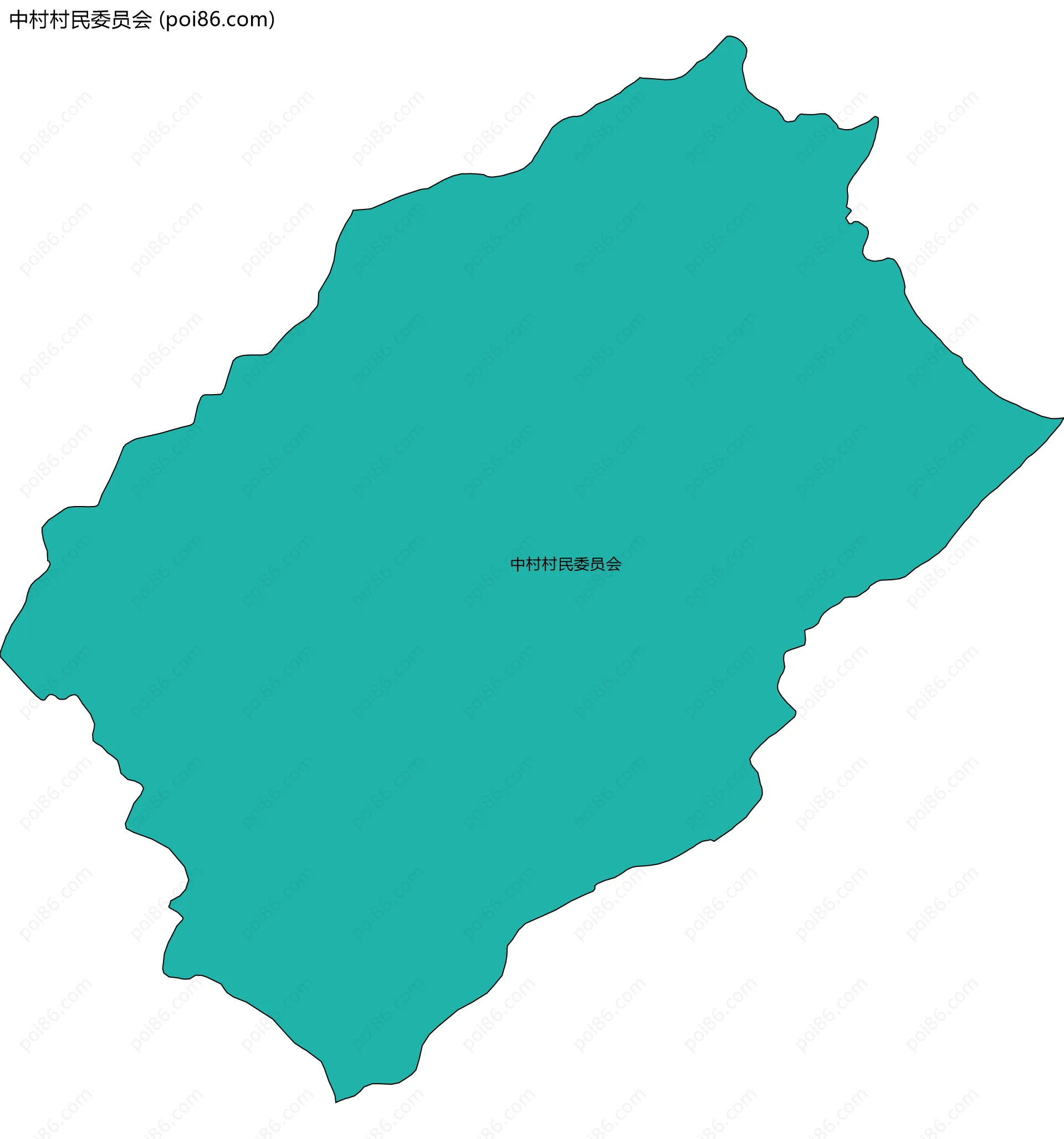 中村村民委员会边界地图