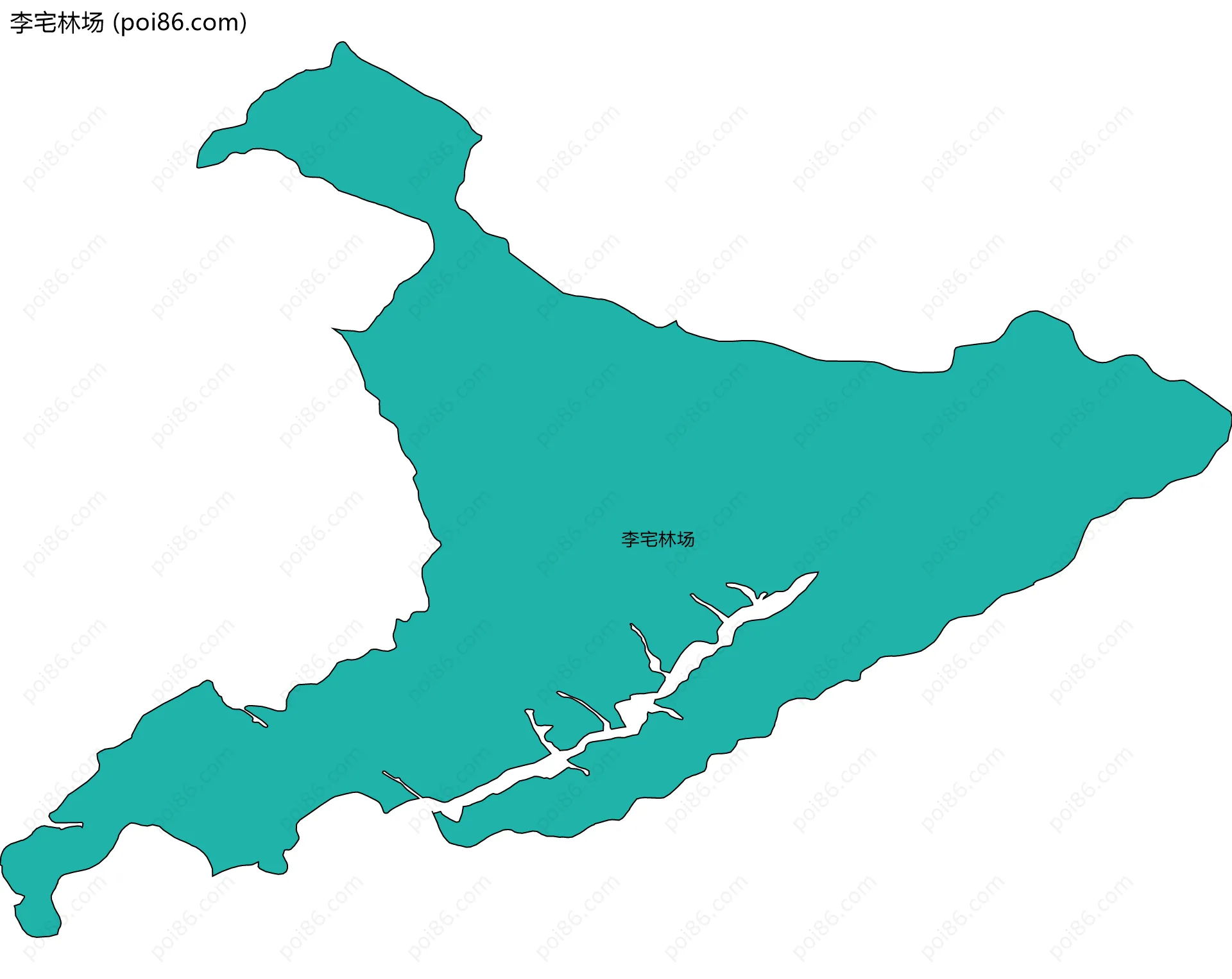 李宅林场边界地图