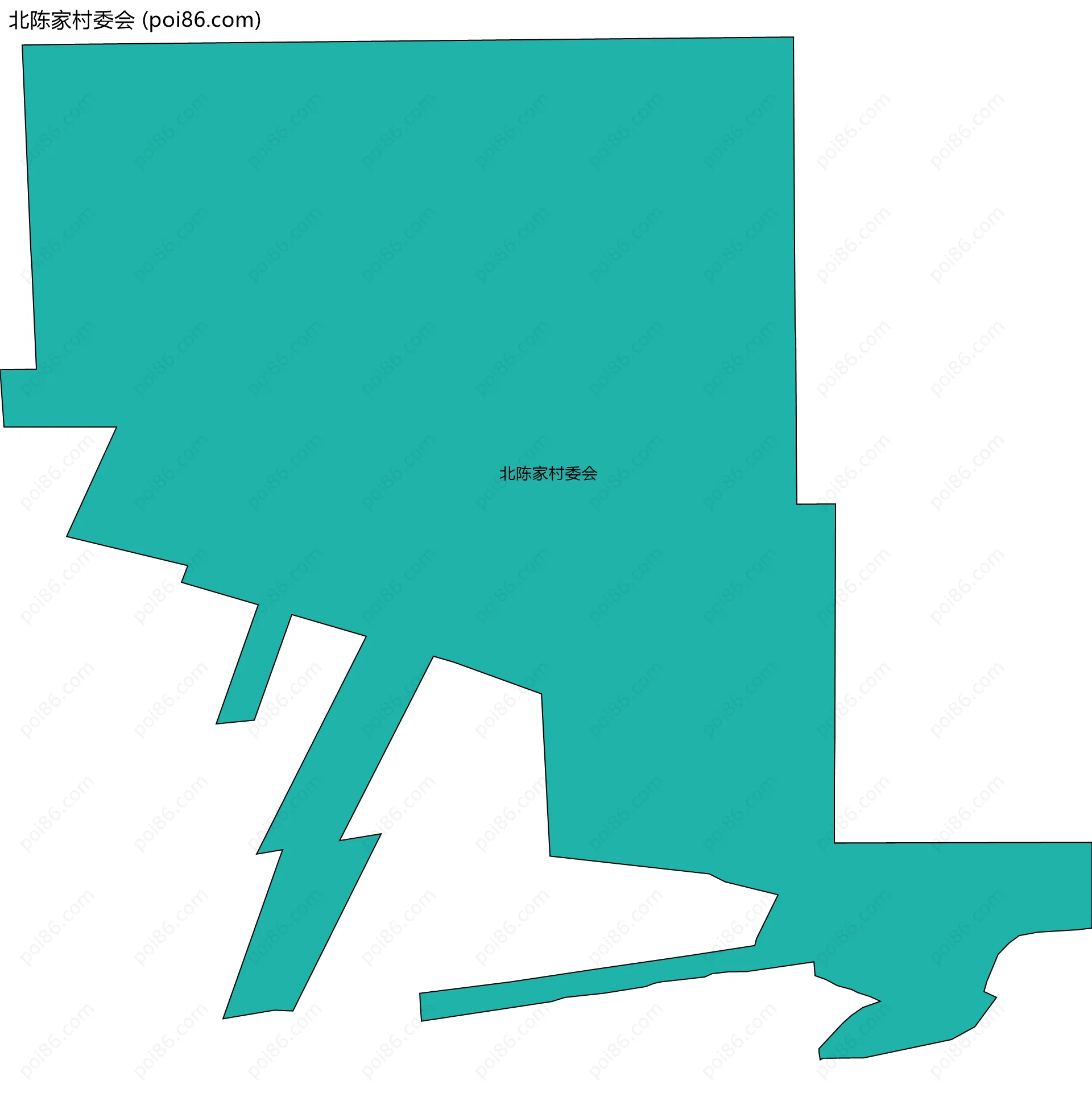 北陈家村委会边界地图