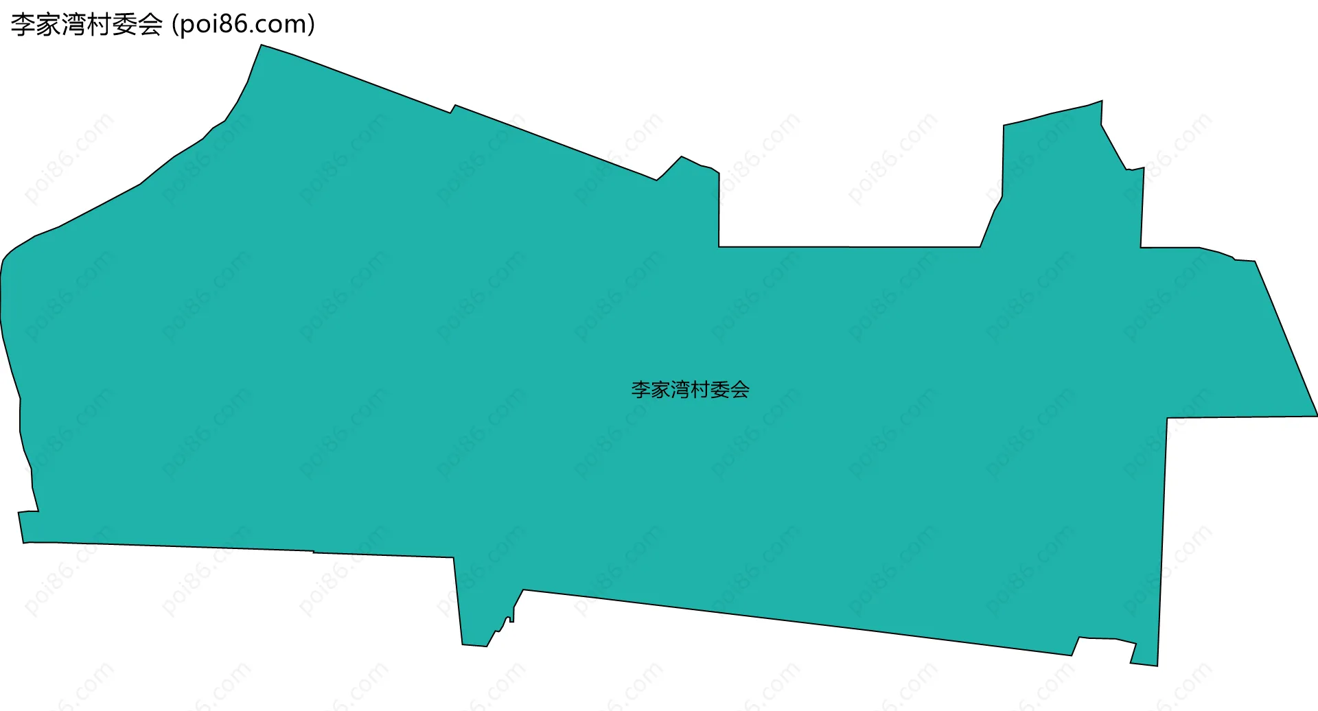 李家湾村委会边界地图