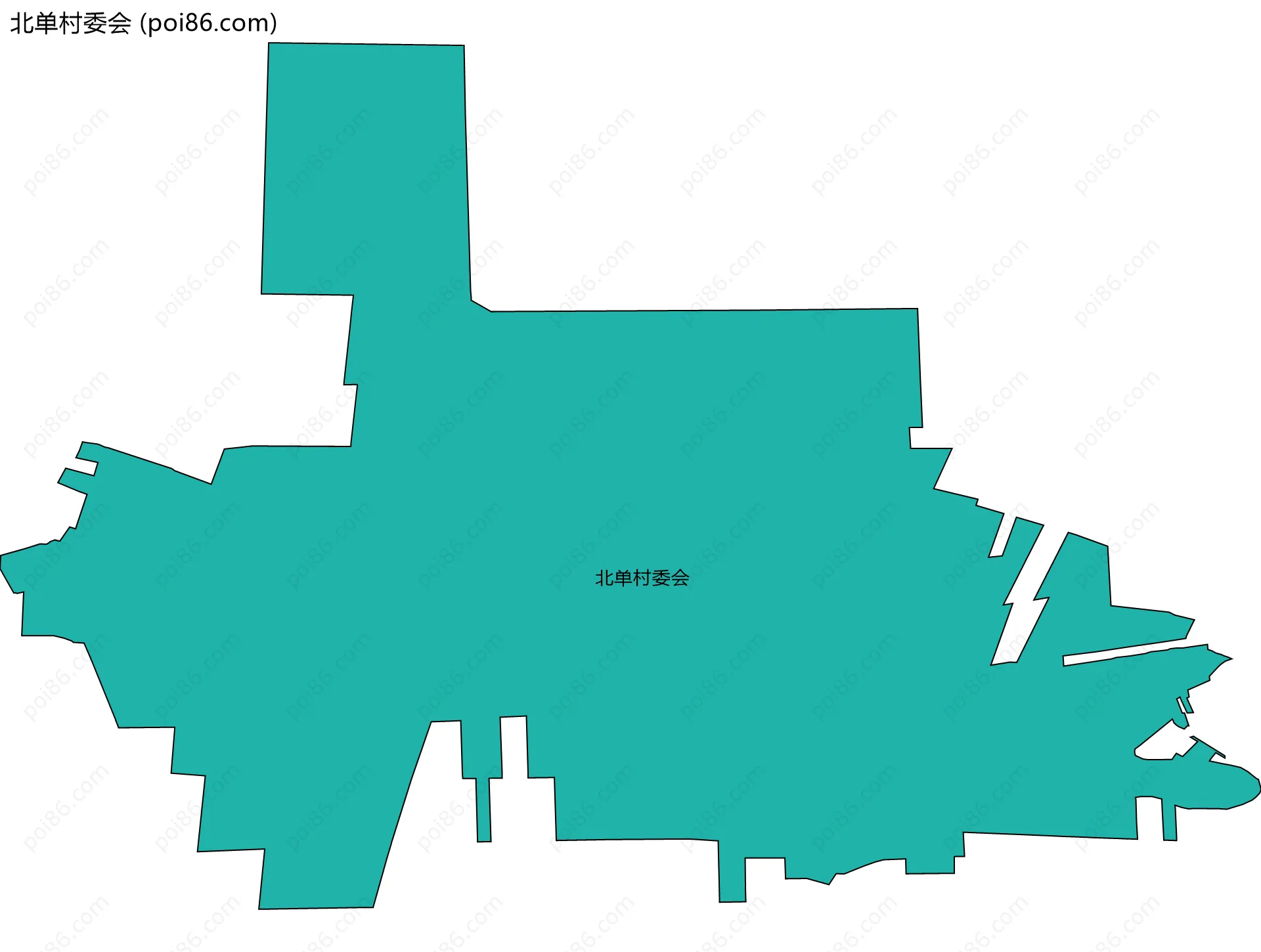 北单村委会边界地图