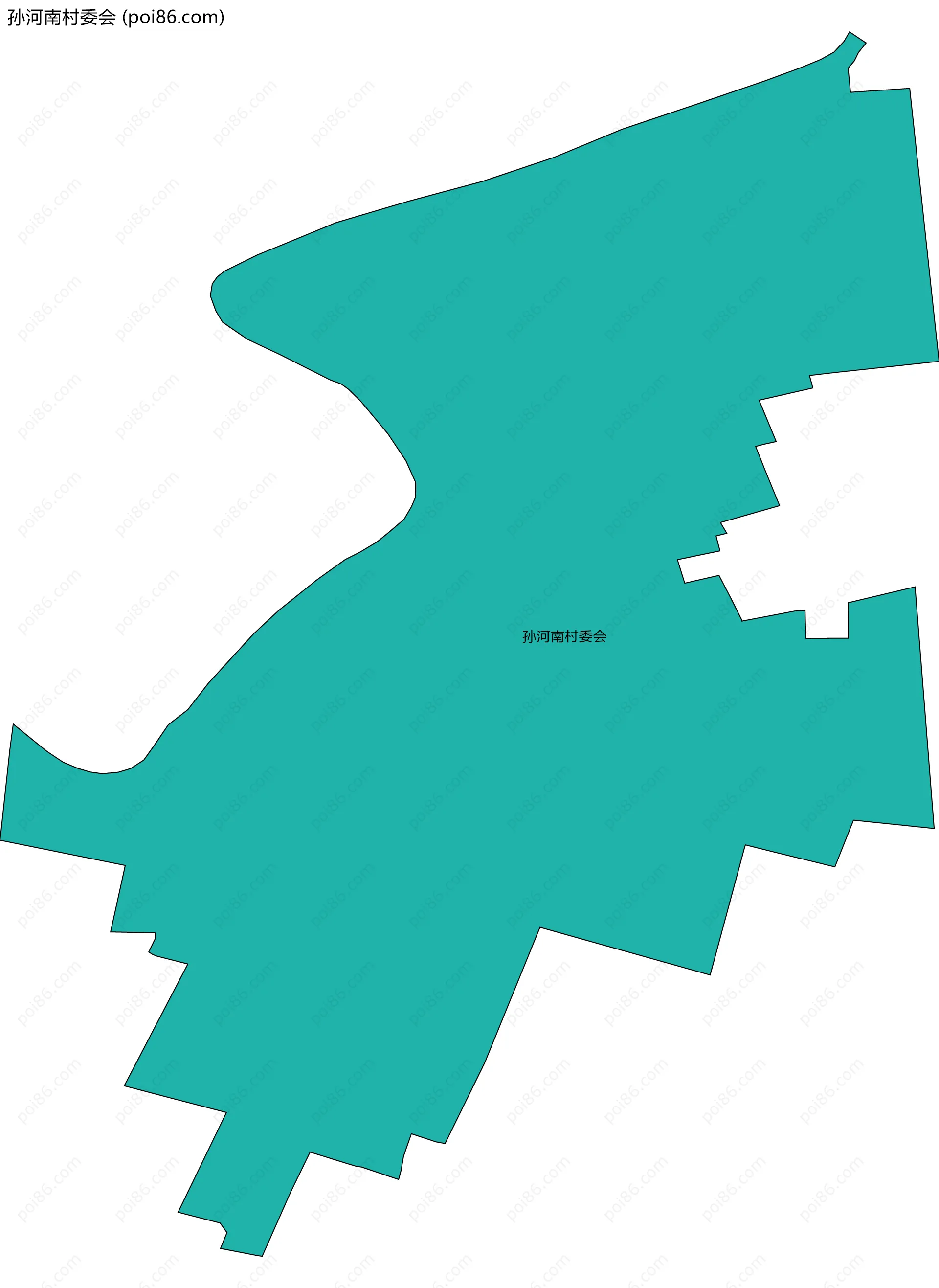 孙河南村委会边界地图
