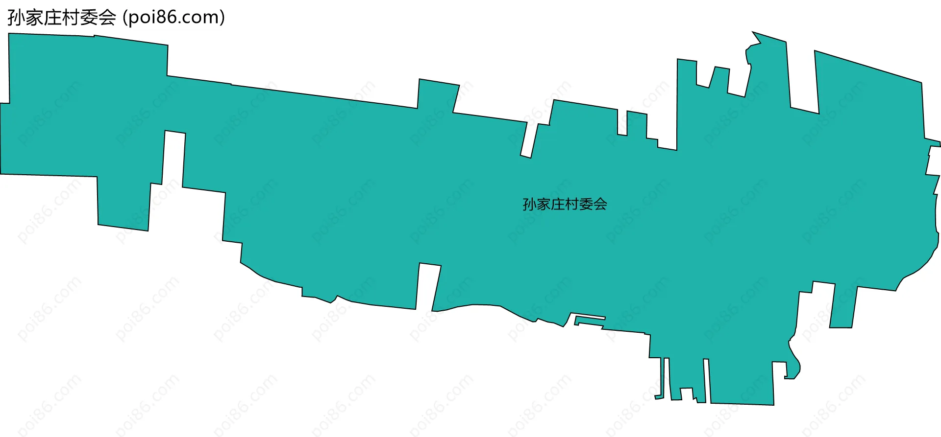 孙家庄村委会边界地图