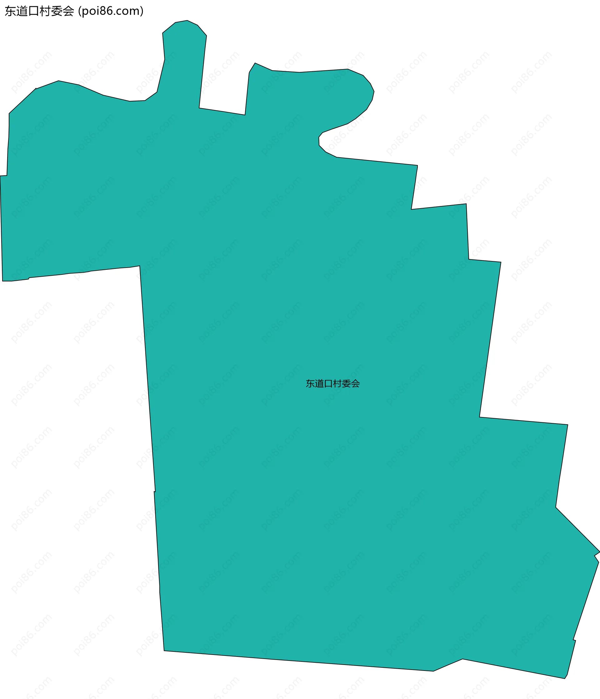 东道口村委会边界地图