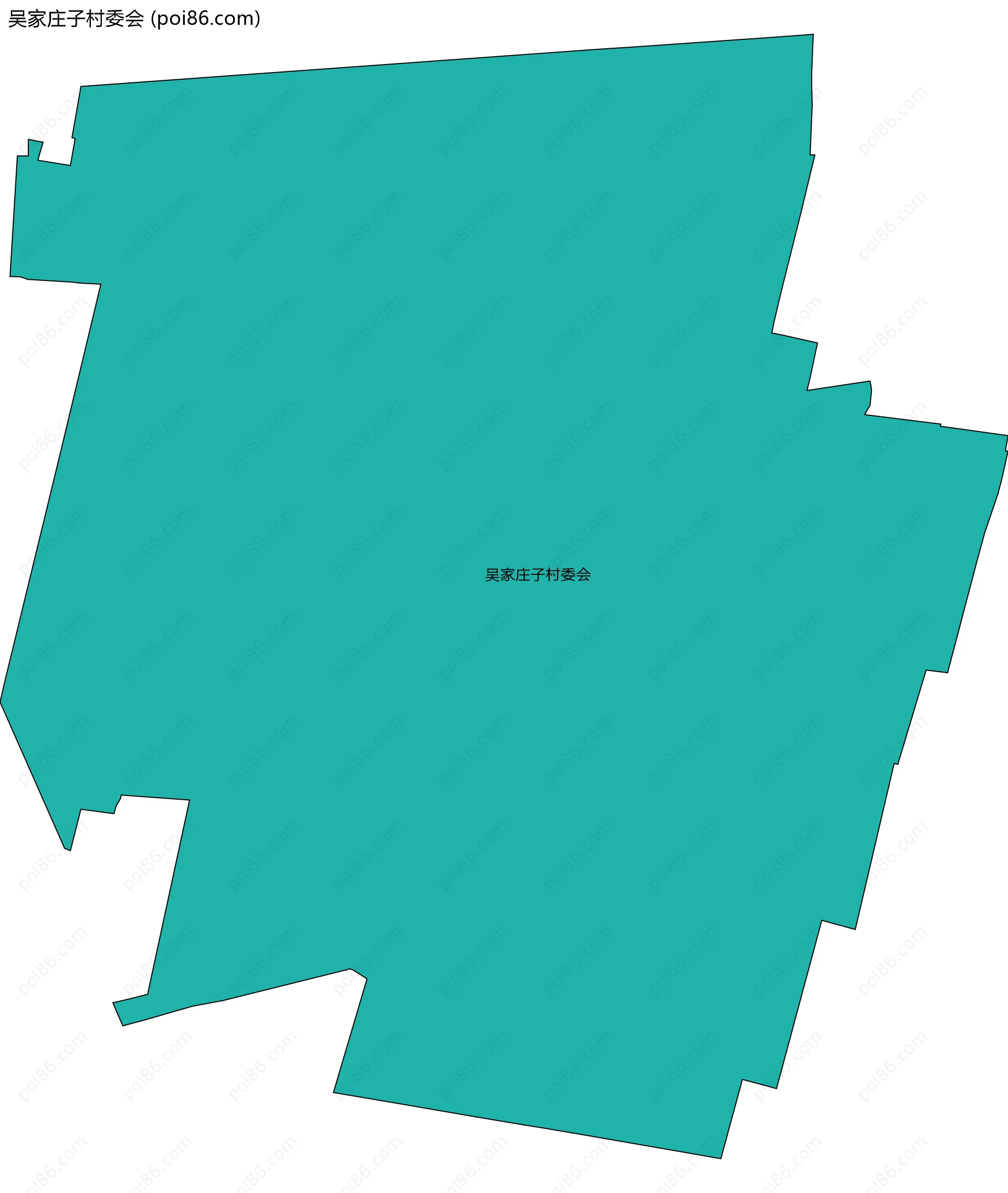 吴家庄子村委会边界地图