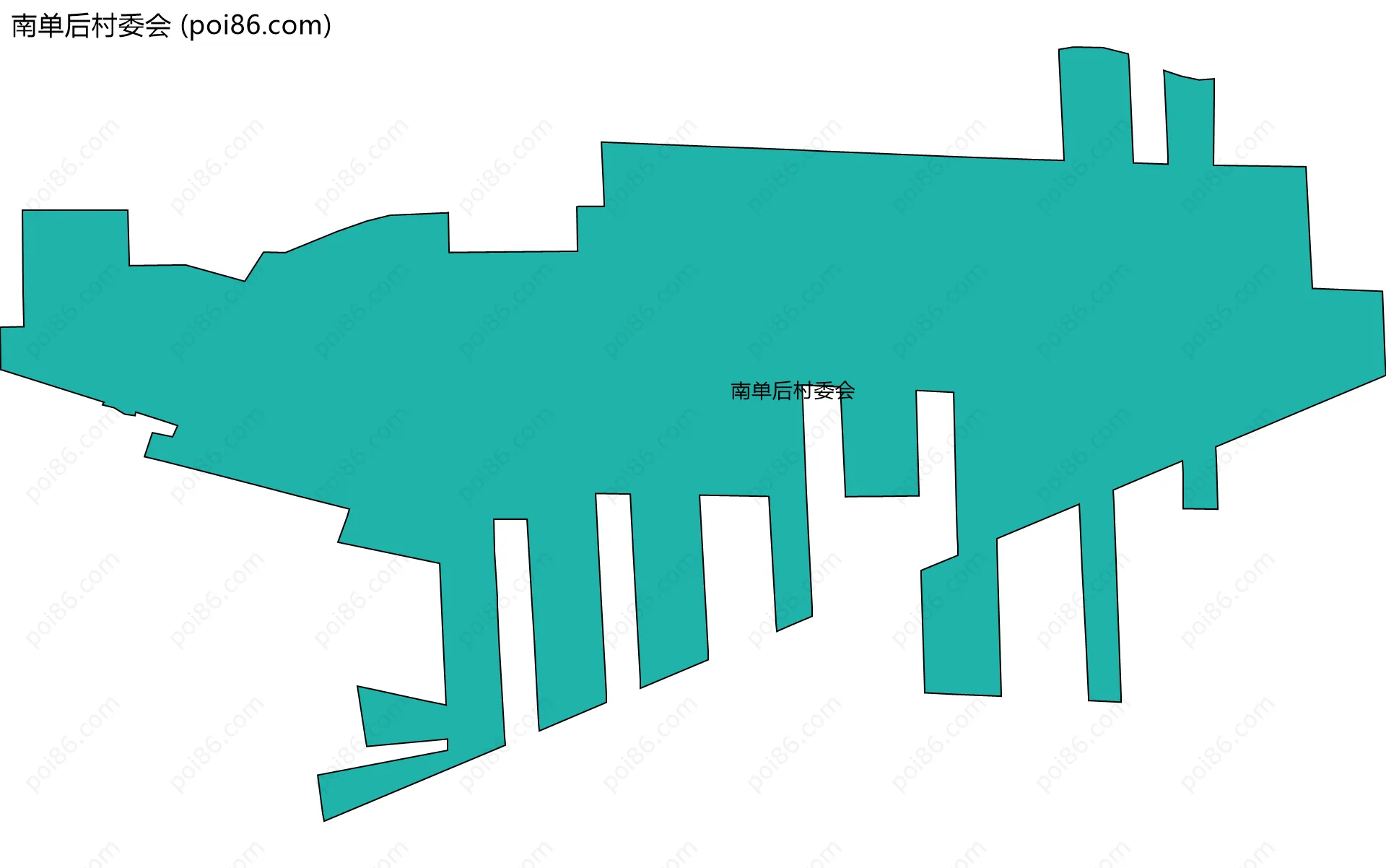 南单后村委会边界地图