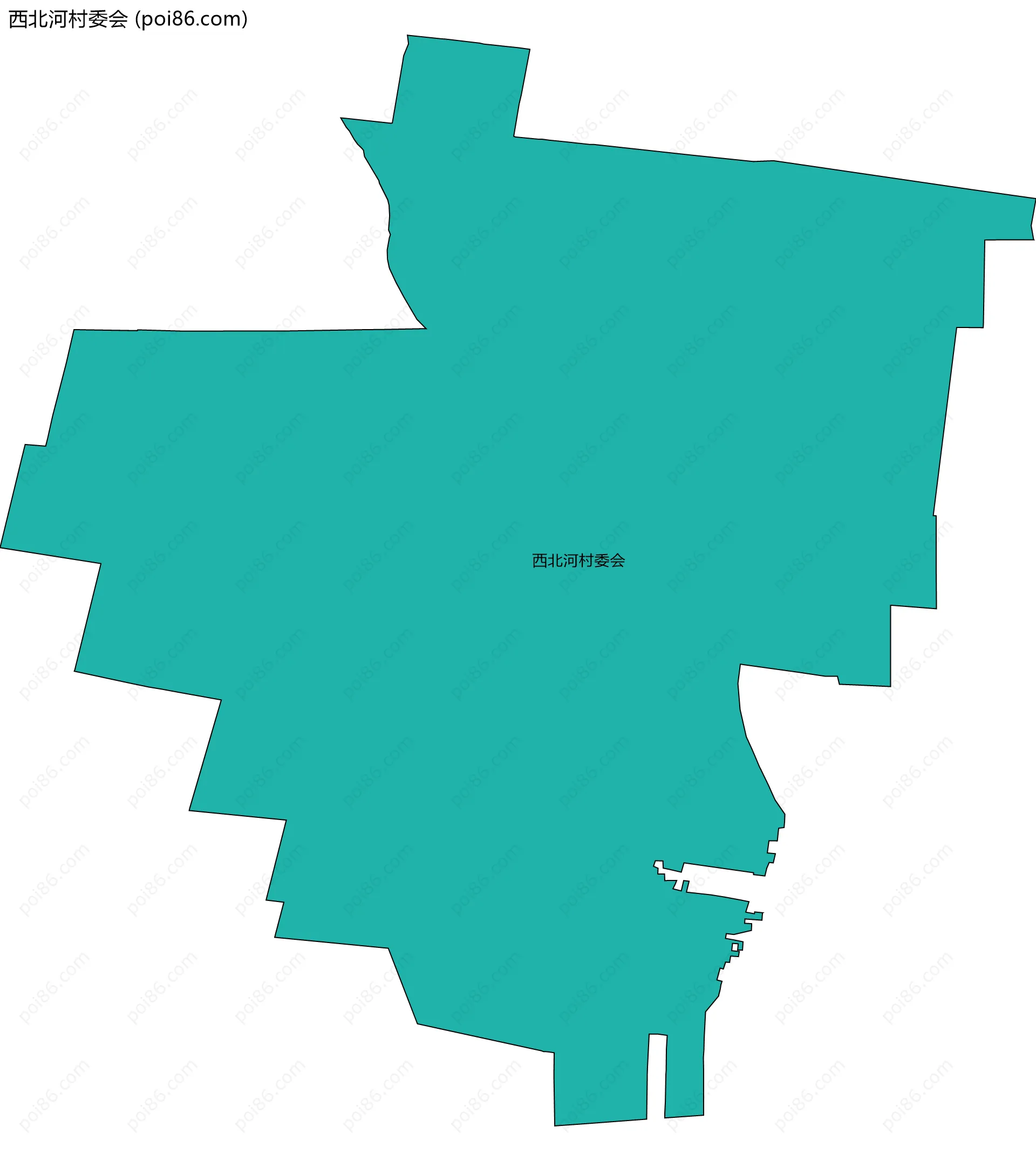 西北河村委会边界地图