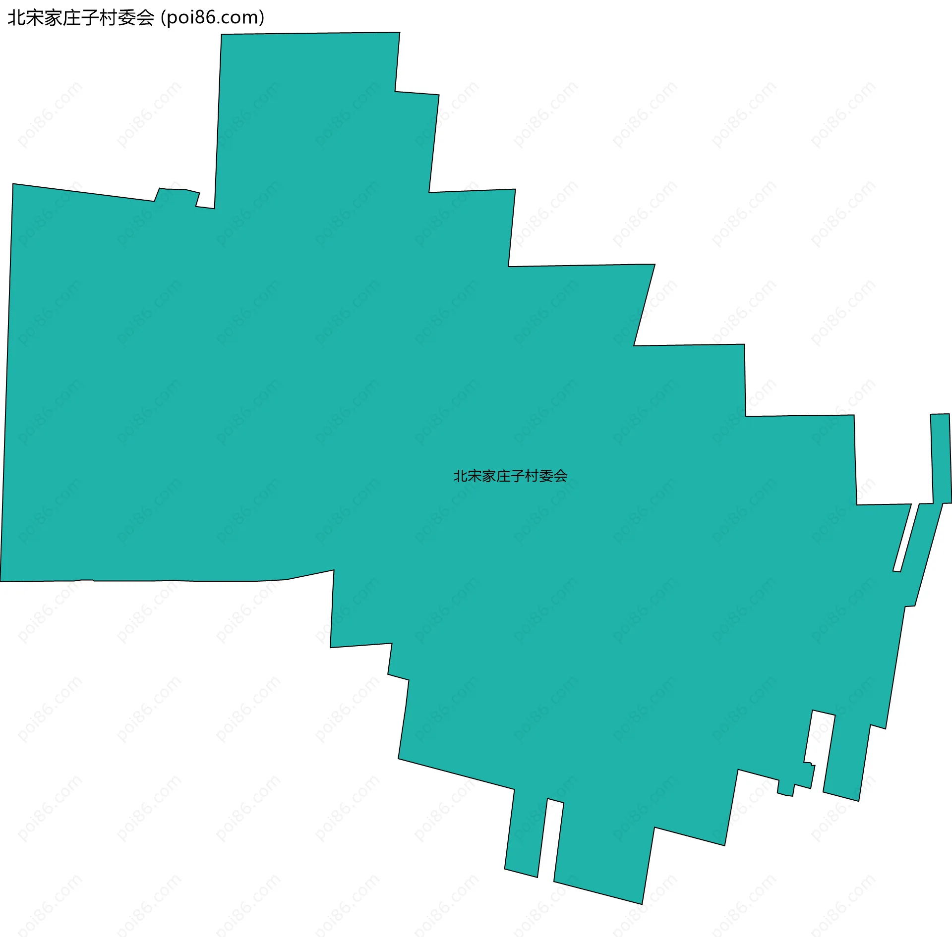 北宋家庄子村委会边界地图