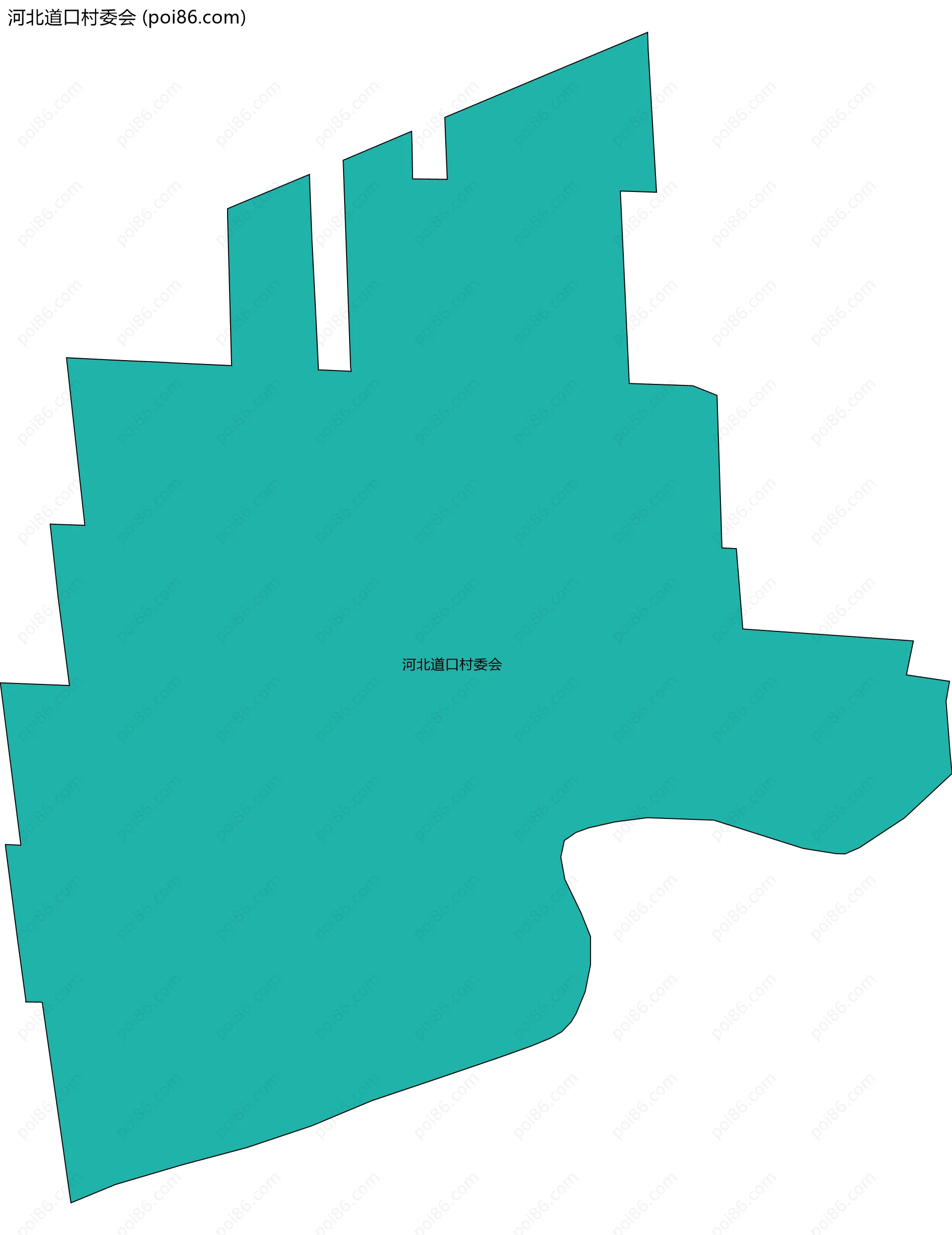 河北道口村委会边界地图
