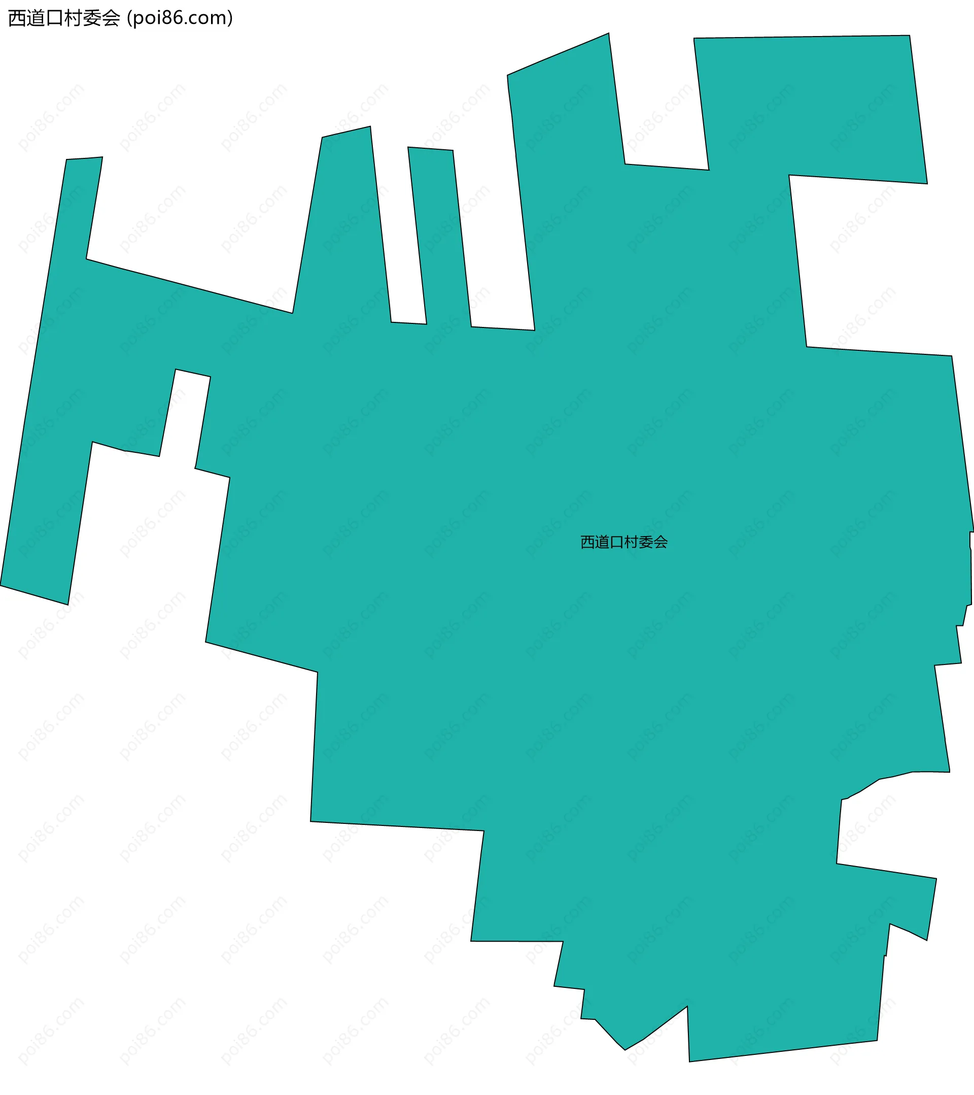 西道口村委会边界地图