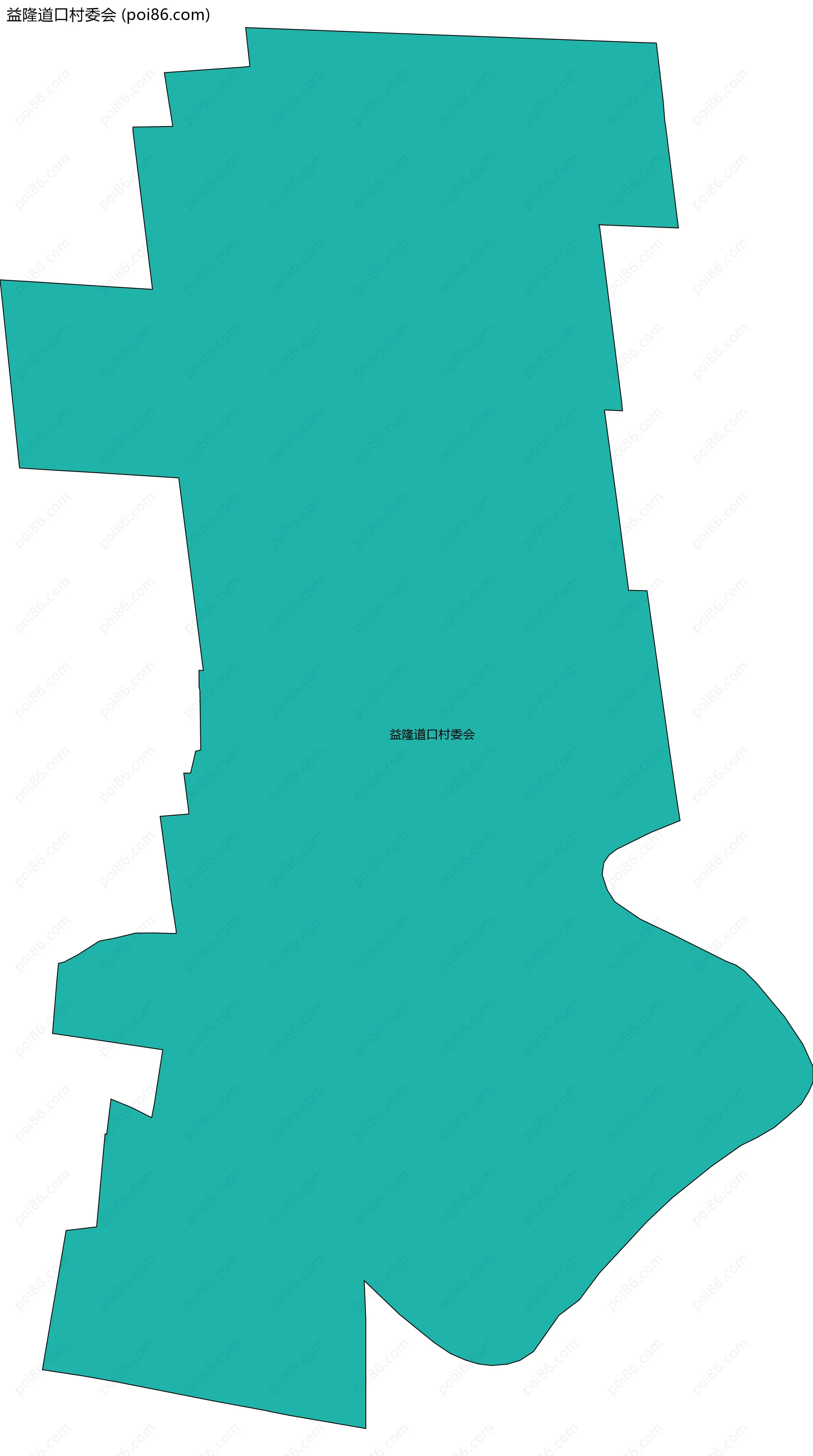 益隆道口村委会边界地图