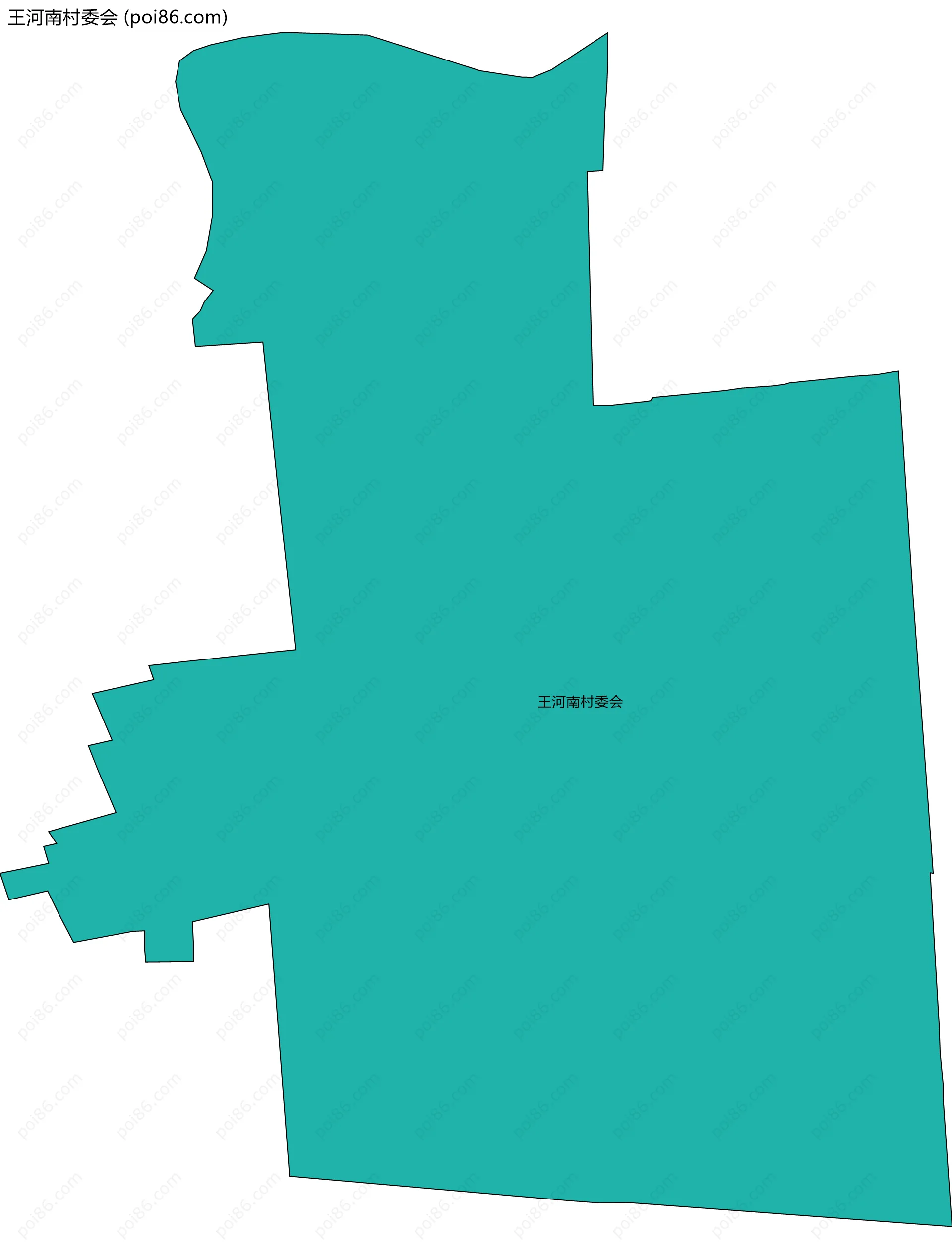 王河南村委会边界地图