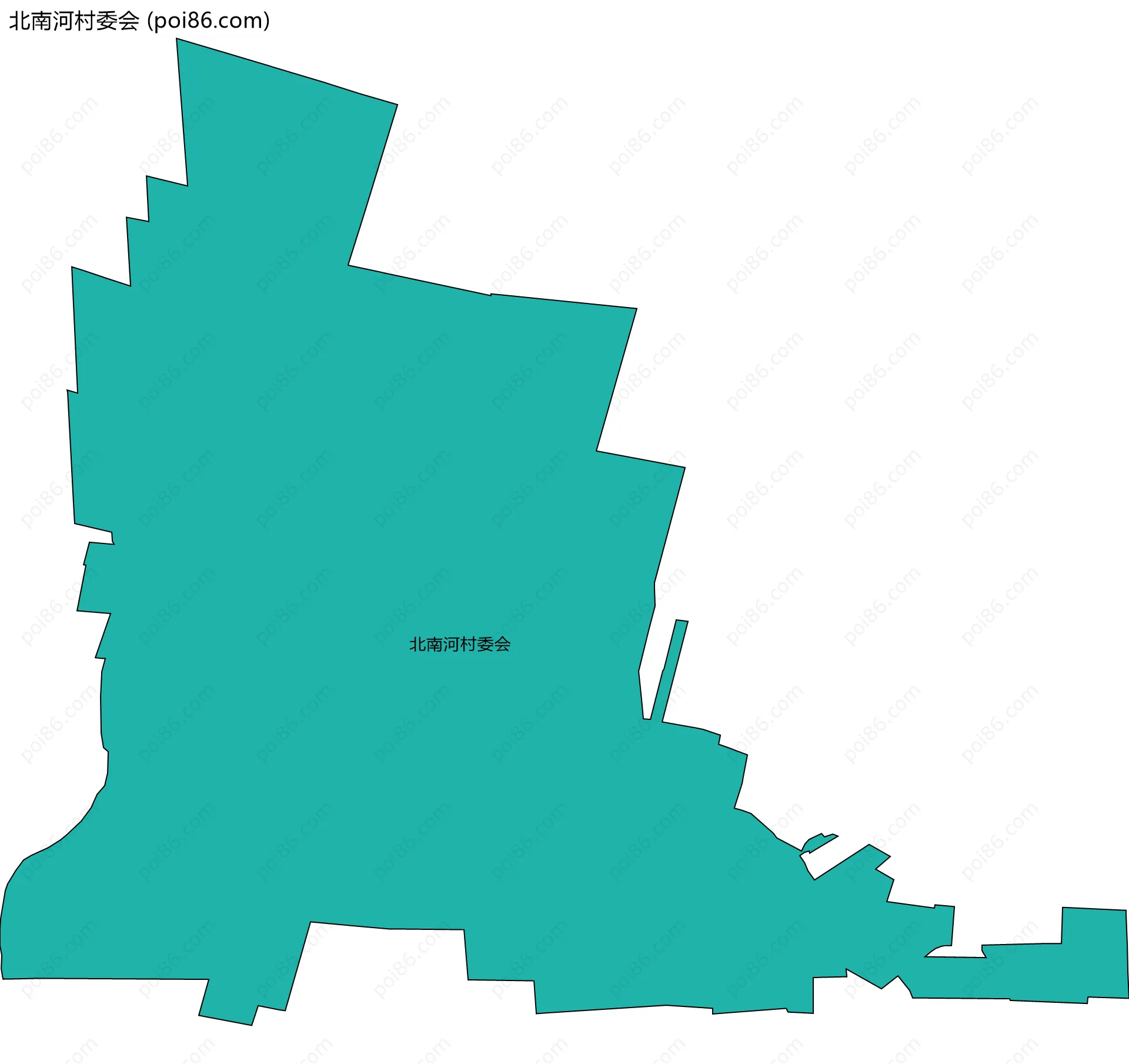 北南河村委会边界地图